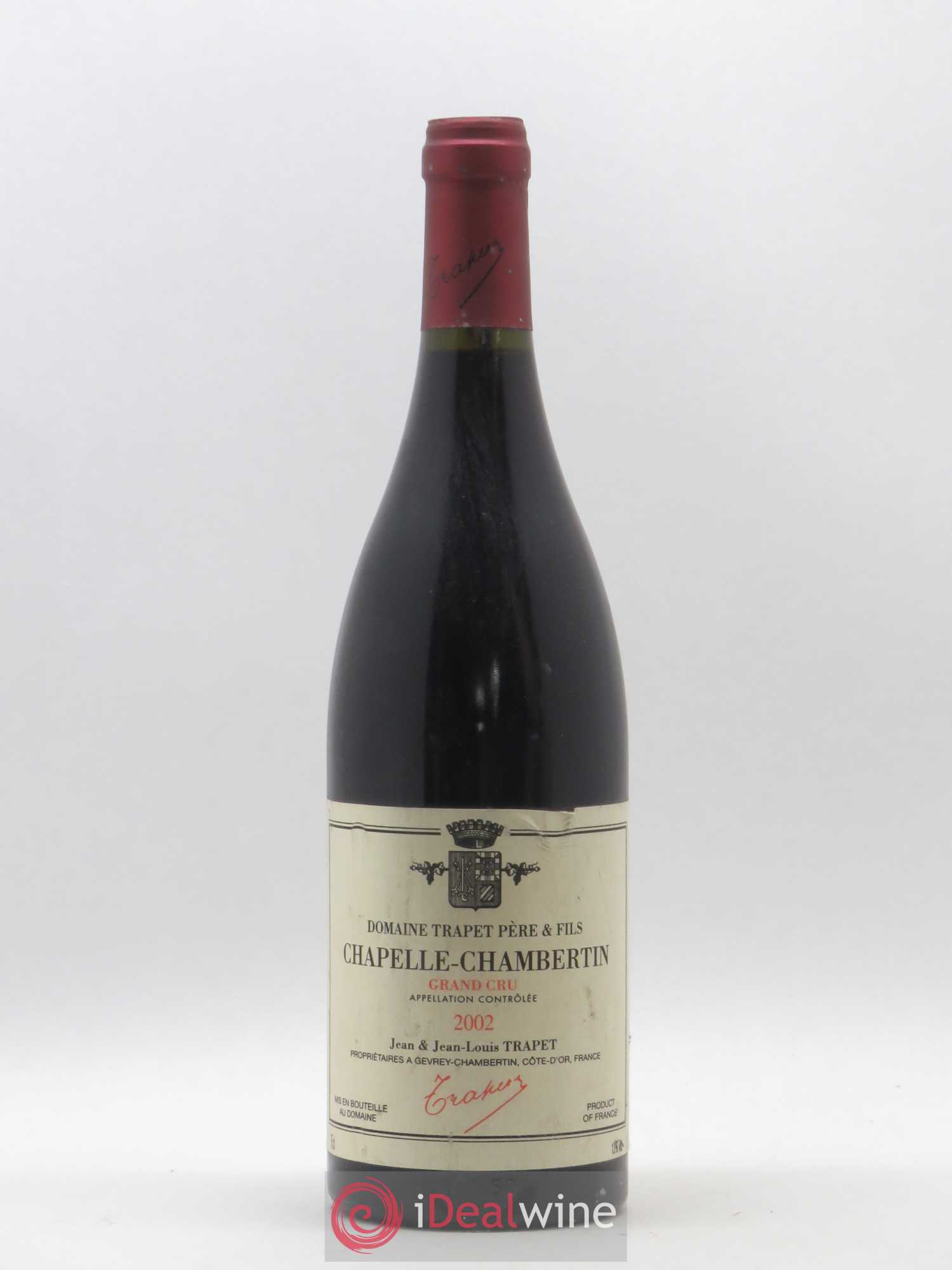 Chapelle-Chambertin Grand Cru Domaine Trapet 2002 - Lot de 1 bouteille - 0