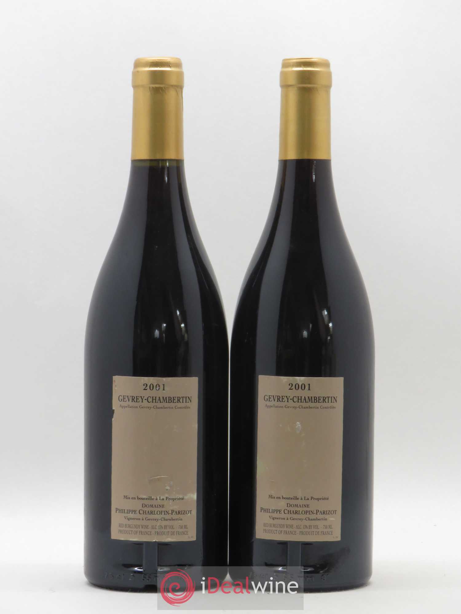 Gevrey-Chambertin Cuvée Vieilles Vignes Charlopin-Parizot 2001 - Lot de 2 bouteilles - 1