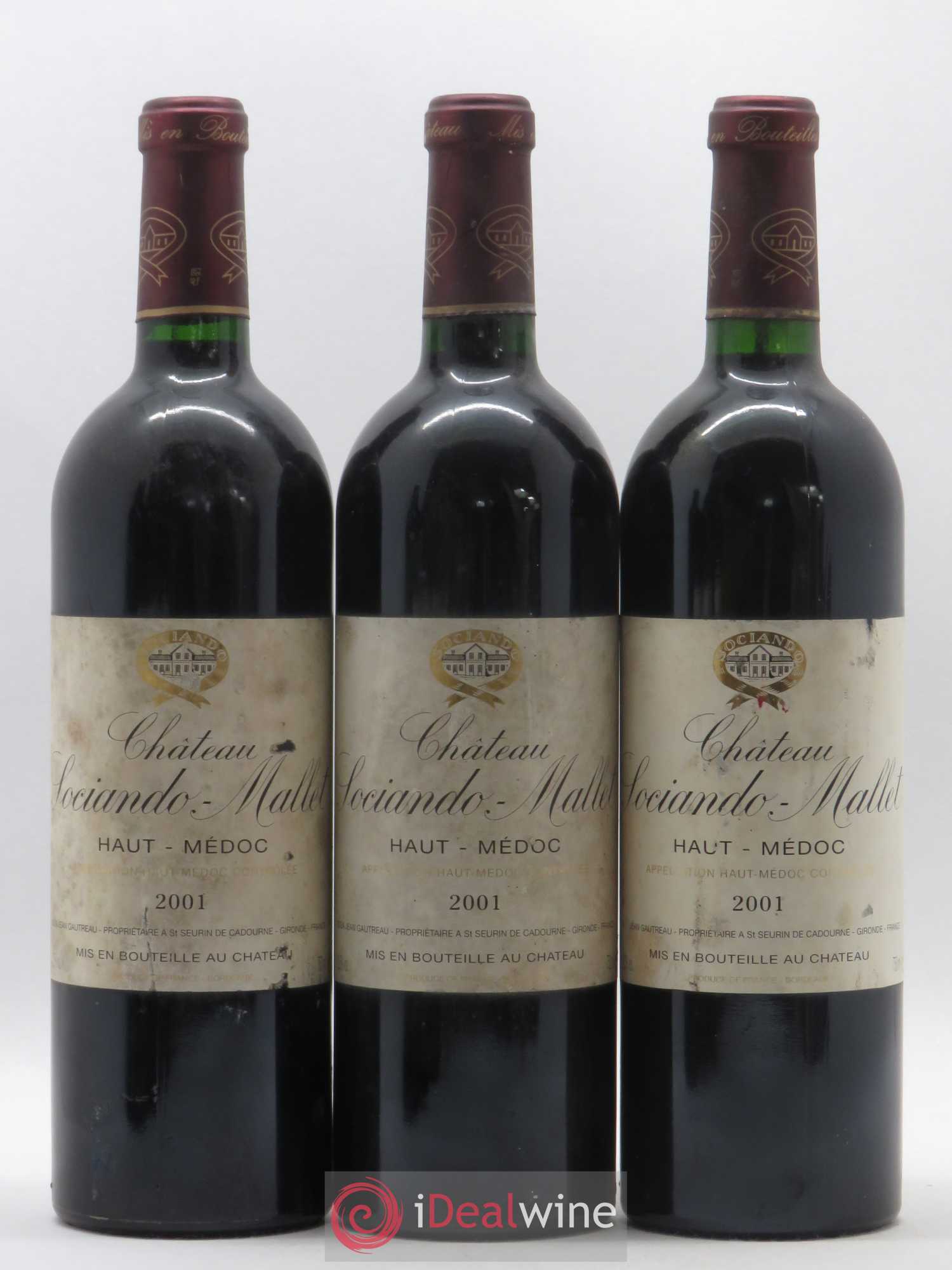 Château Sociando Mallet 2001 - Lot de 6 bouteilles - 2