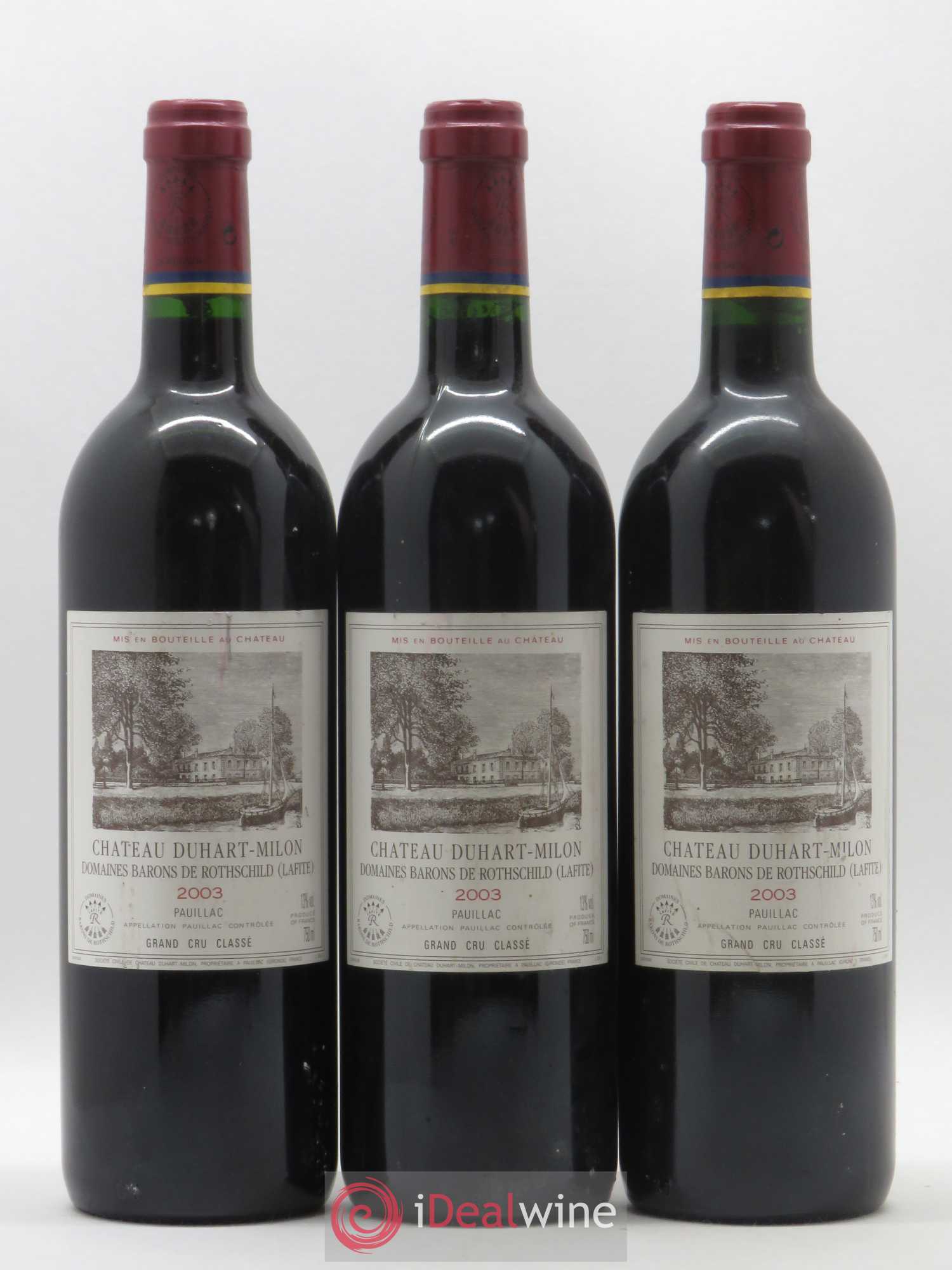 Château Duhart-Milon 4ème Grand Cru Classé 2003 - Lot de 3 bouteilles - 0