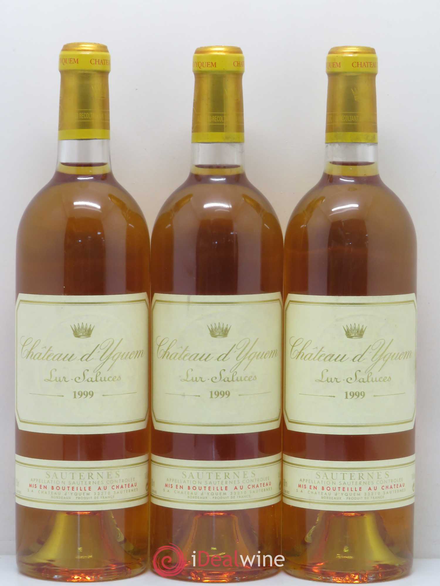 Château d' Yquem 1er Cru Classé Supérieur 1999 - Lotto di 3 bottiglie - 0