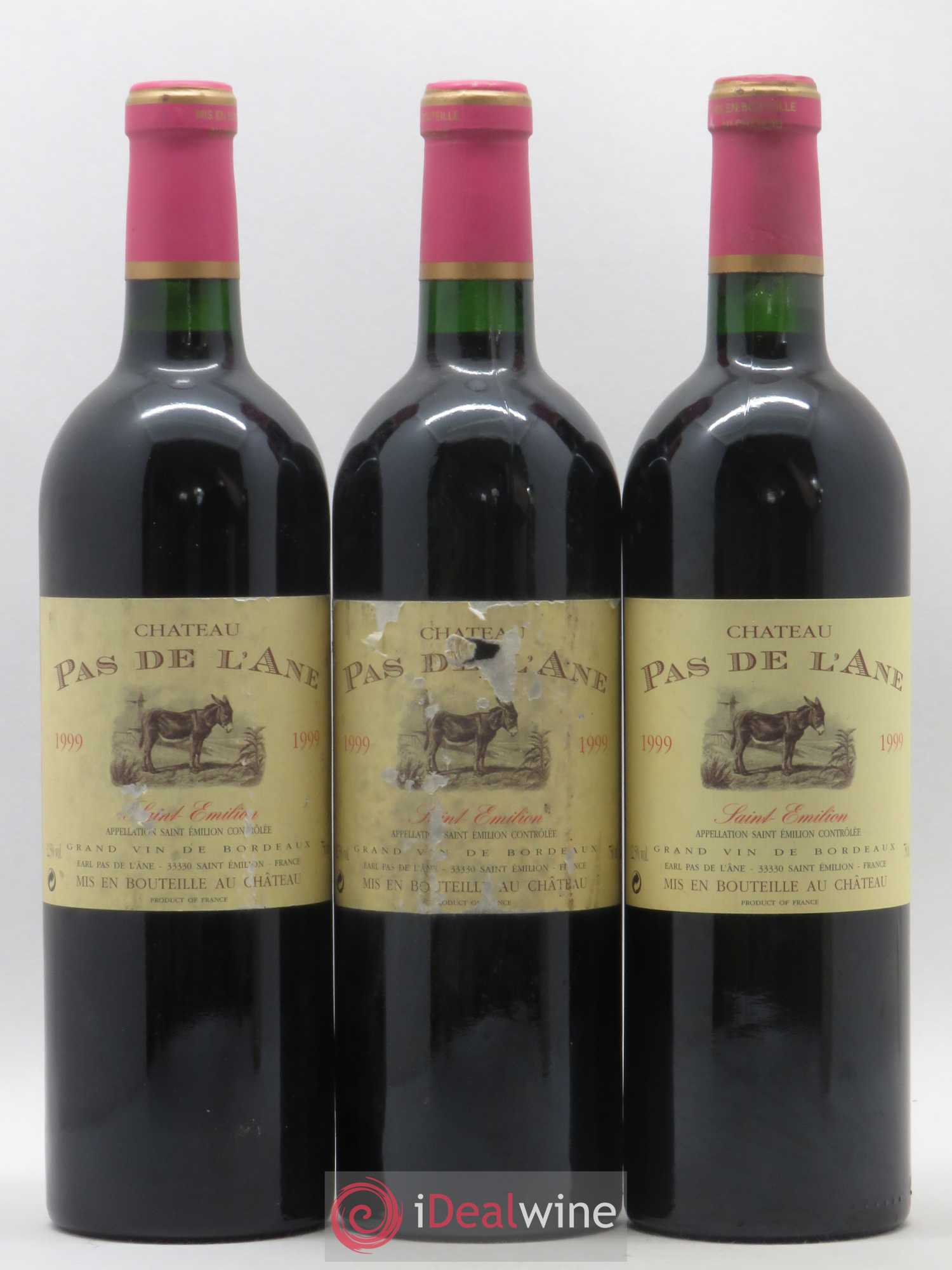 Château Pas de l'Ane 1999 - Lot de 3 bouteilles - 0