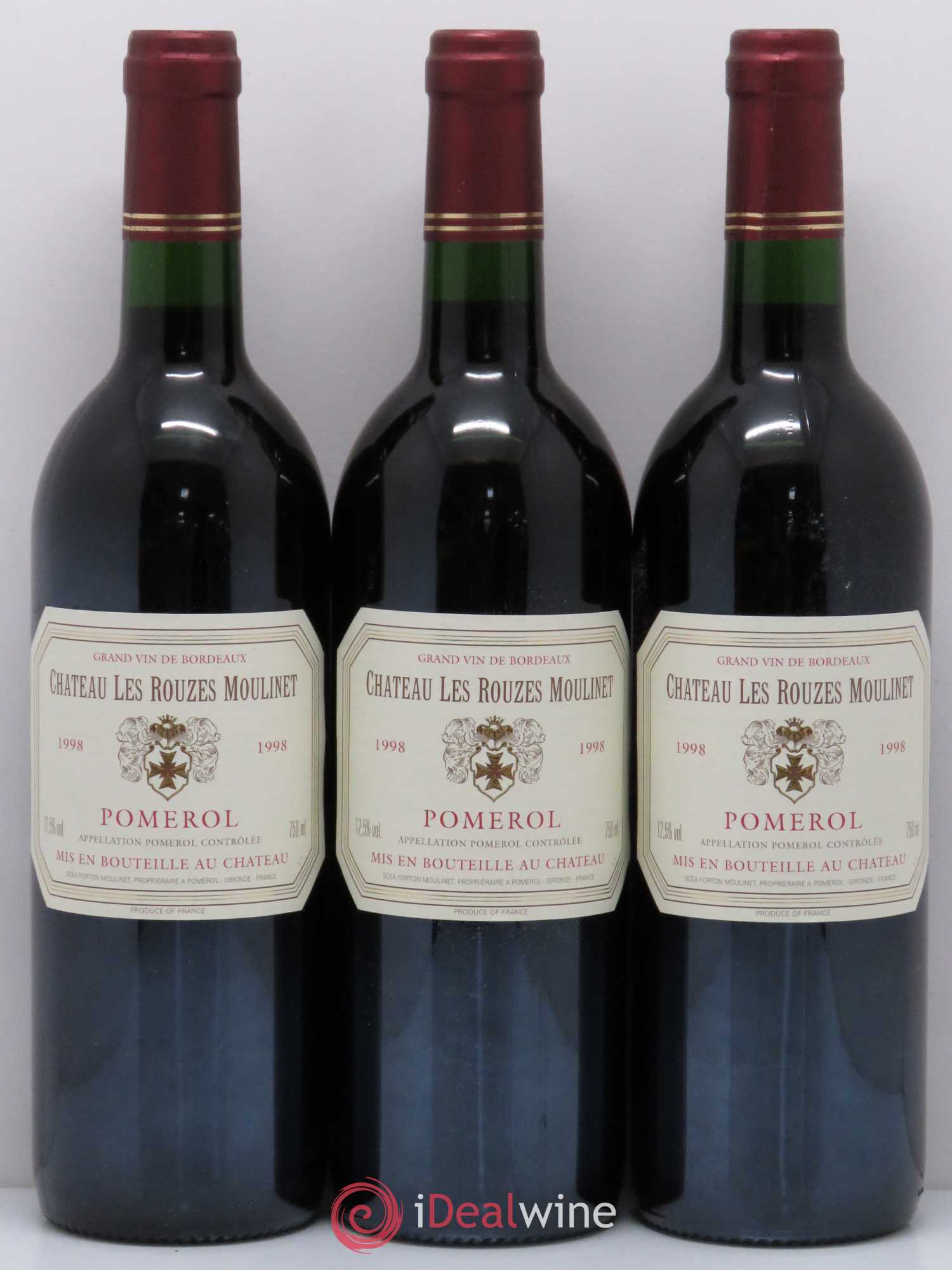 Pomerol Les Rouzes Moulinet 1998 - Posten von 6 Flaschen - 1