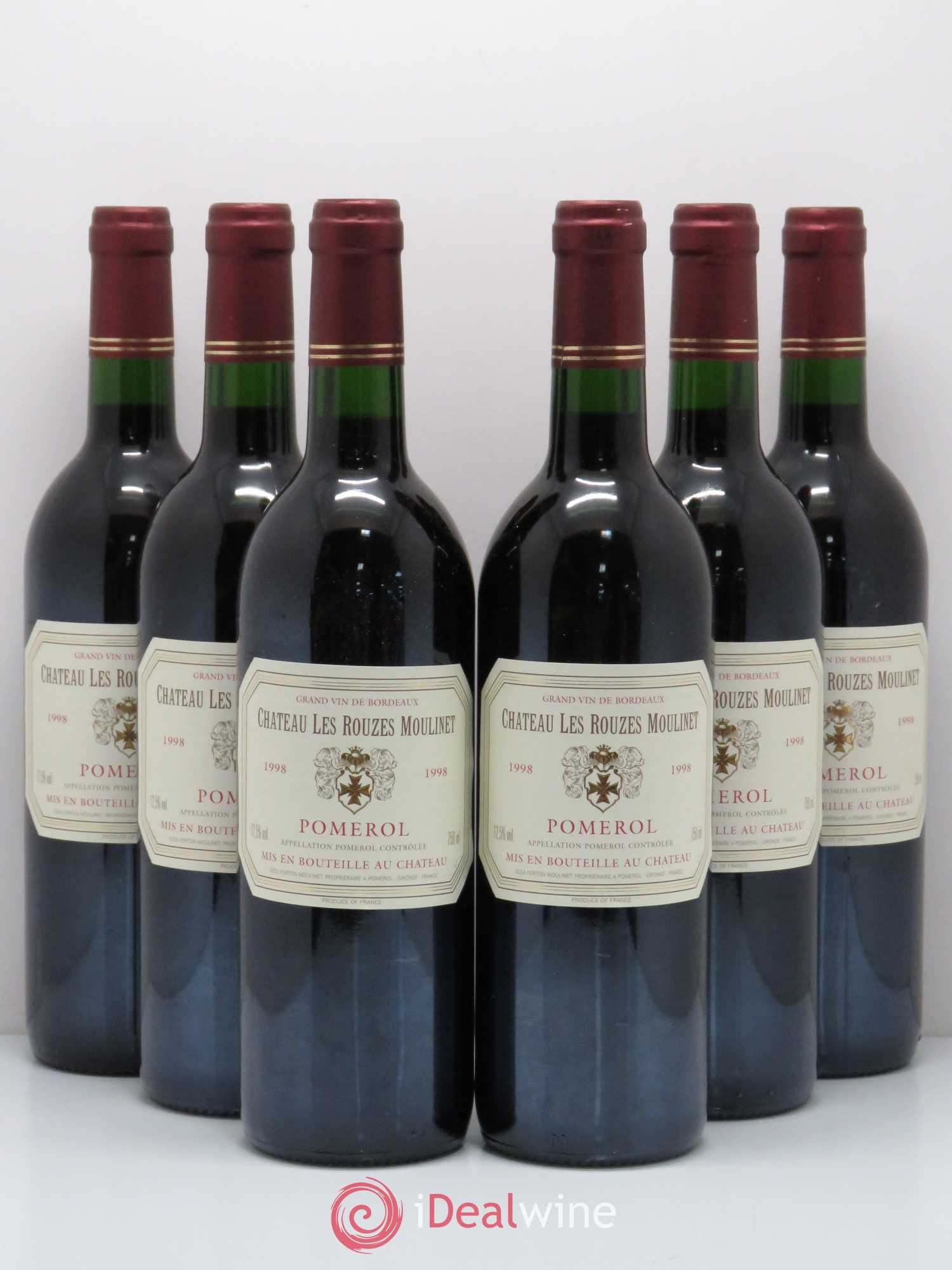 Pomerol Les Rouzes Moulinet 1998 - Posten von 6 Flaschen - 0