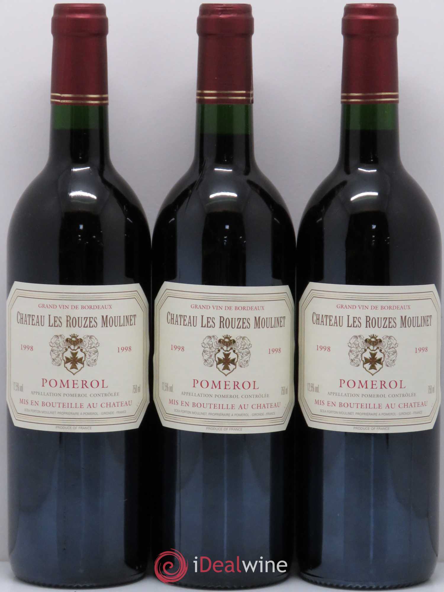 Pomerol Les Rouzes Moulinet 1998 - Lot de 6 bouteilles - 2