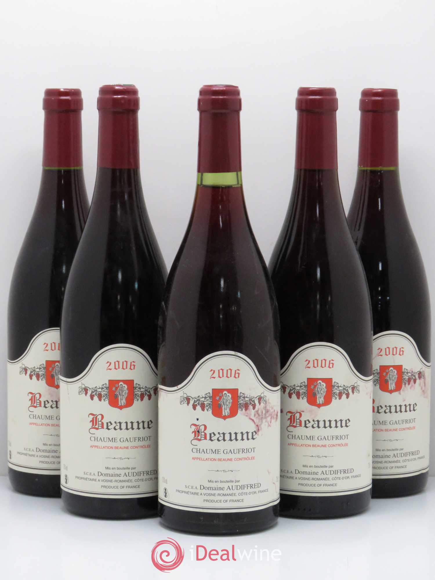 Beaune Chaume Gaufriot domaine Audiffred 2006 - Posten von 5 Flaschen - 0