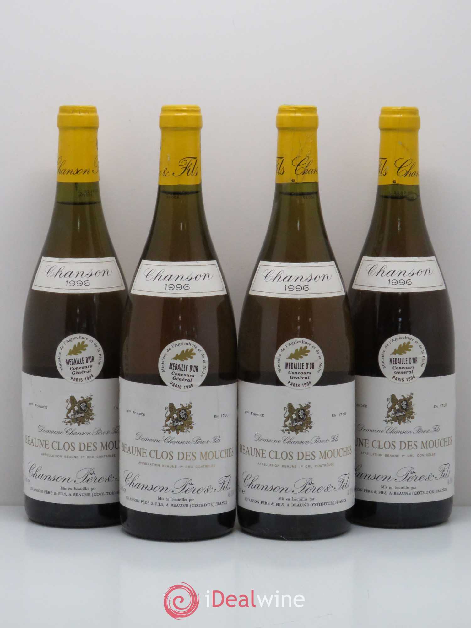 Beaune 1er Cru Chanson 1996 - Lot de 4 bouteilles - 0