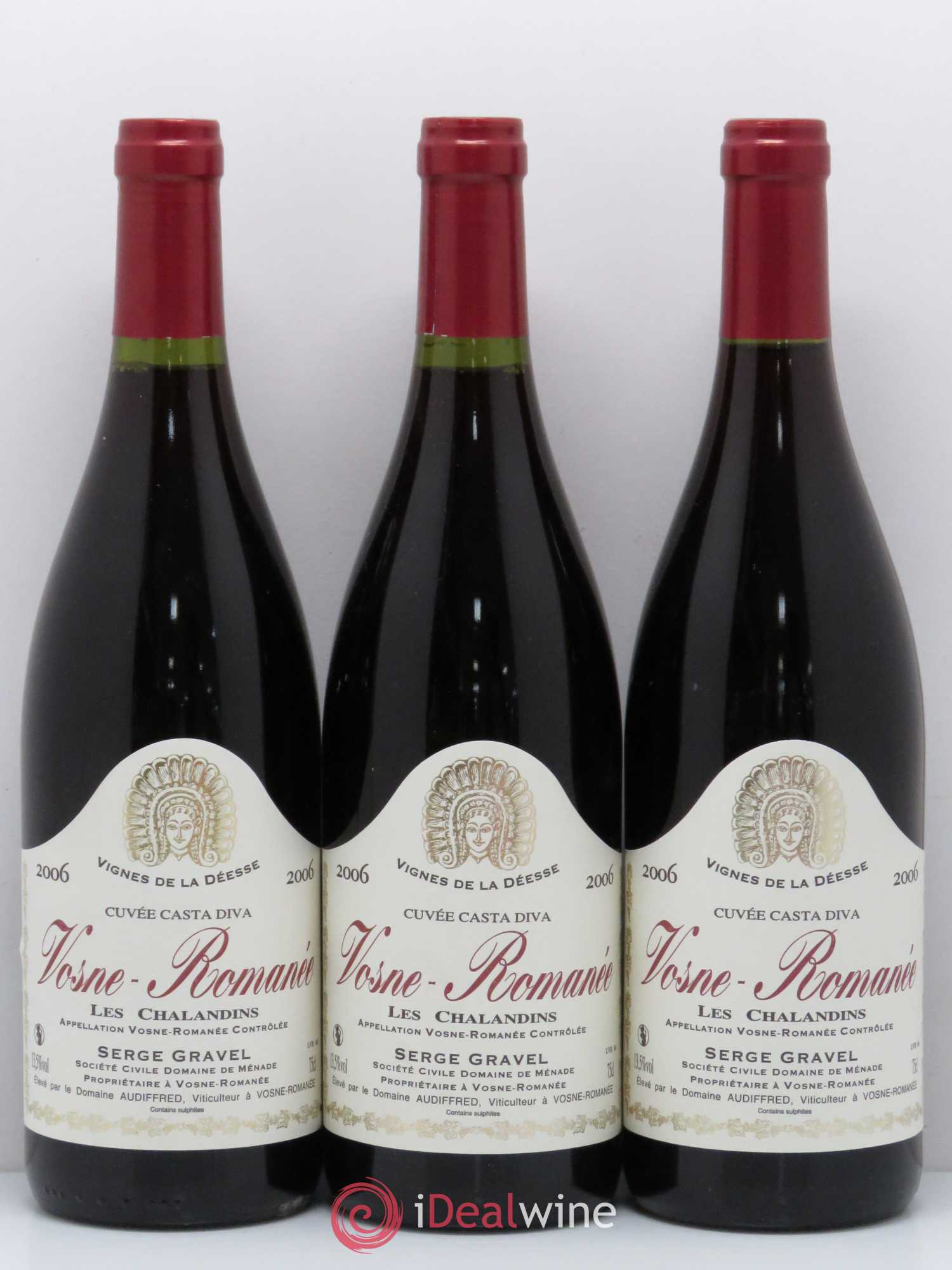 Vosne-Romanée les Chalandins Cuvée Casta Diva Serge Gravel 2006 - Posten von 6 Flaschen - 1