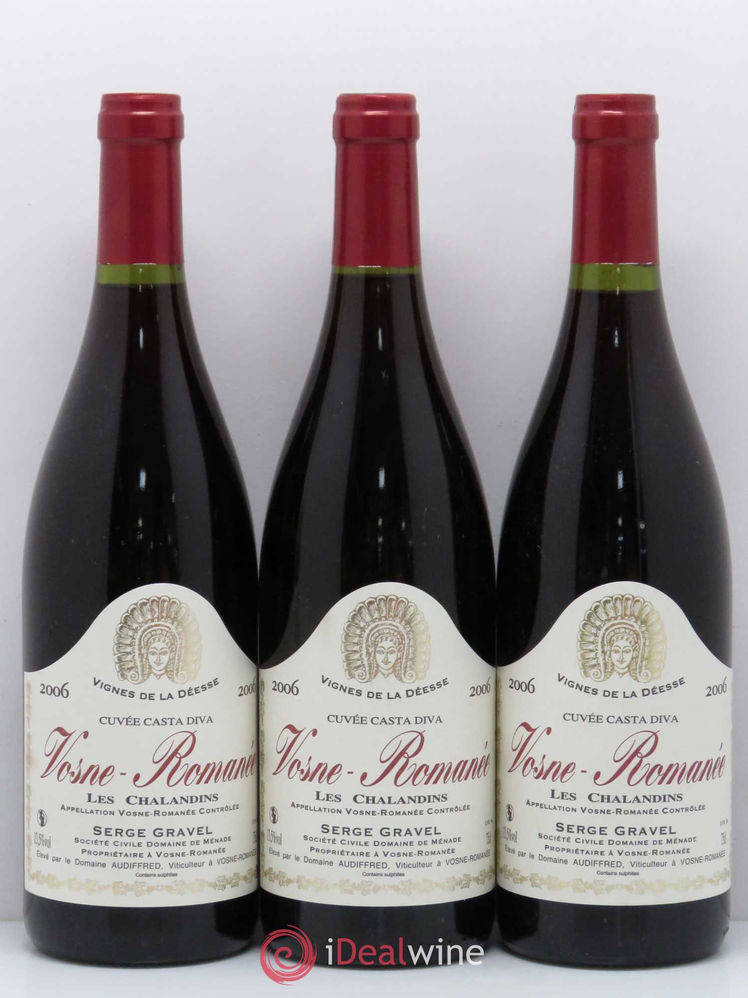 Vosne-Romanée les Chalandins Cuvée Casta Diva Serge Gravel 2006 - Posten von 6 Flaschen - 2