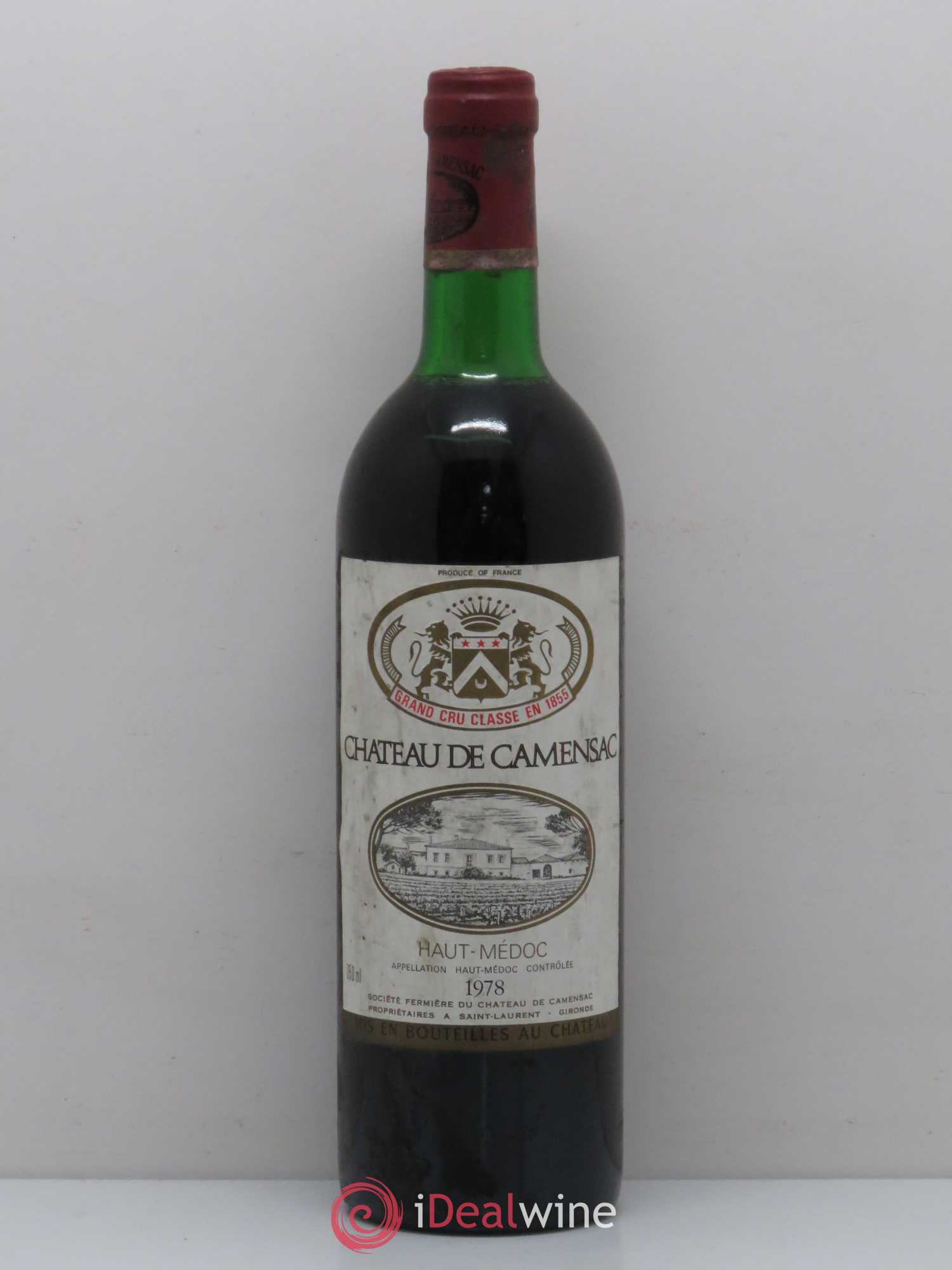 Château Camensac 5ème Grand Cru Classé 1978 - Lot de 1 bouteille - 0