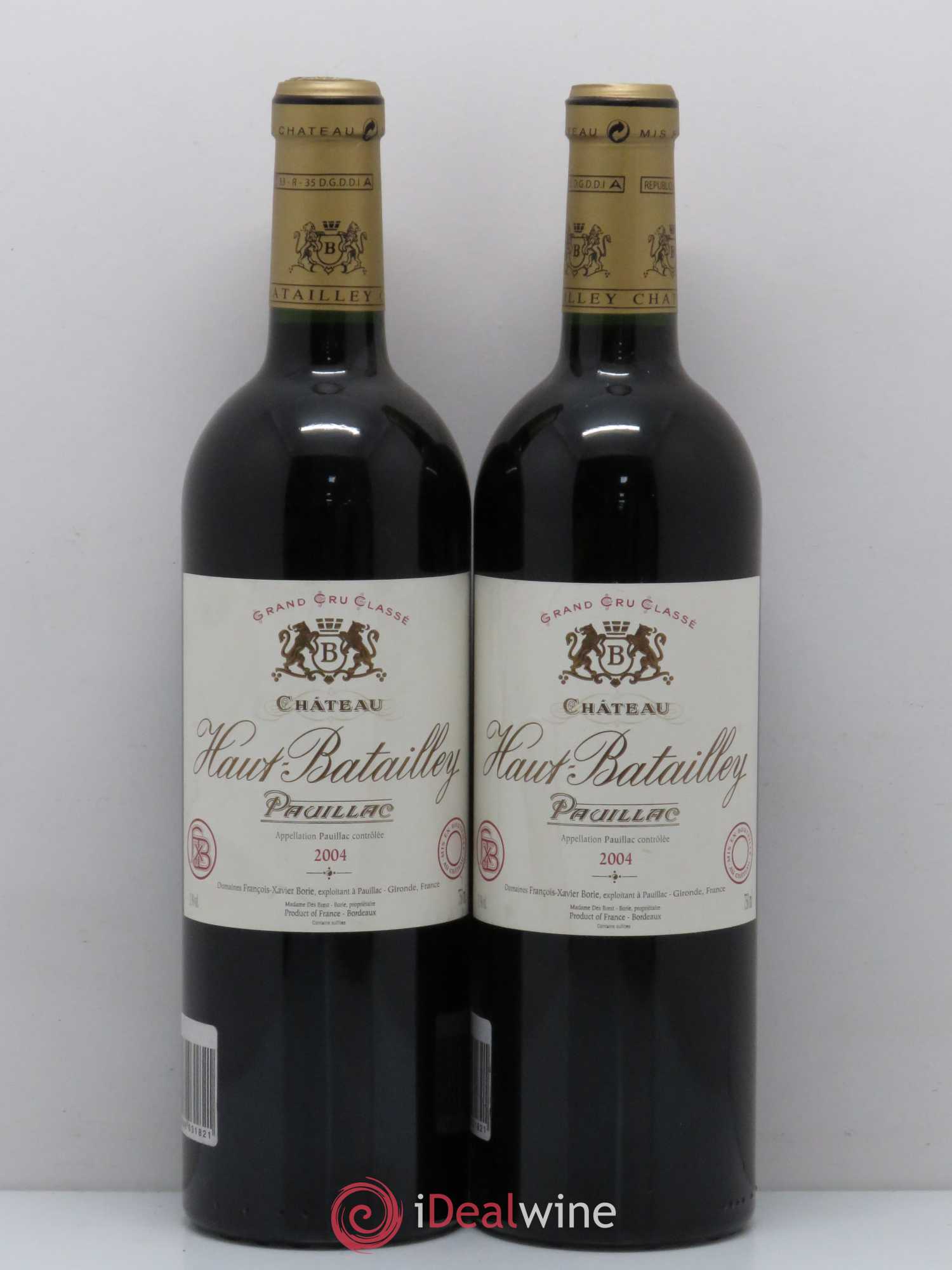 Château Haut Batailley 5ème Grand Cru Classé 2004 - Lot de 2 bouteilles - 0