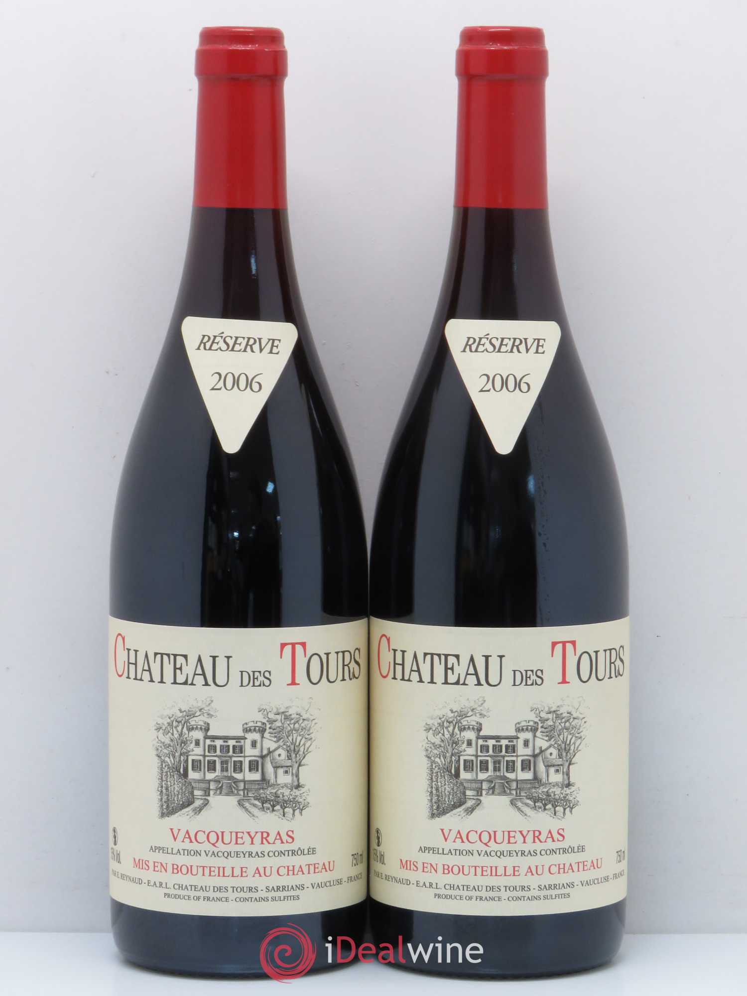 Vacqueyras Château des Tours Emmanuel Reynaud 2006 - Lot de 2 bouteilles - 0