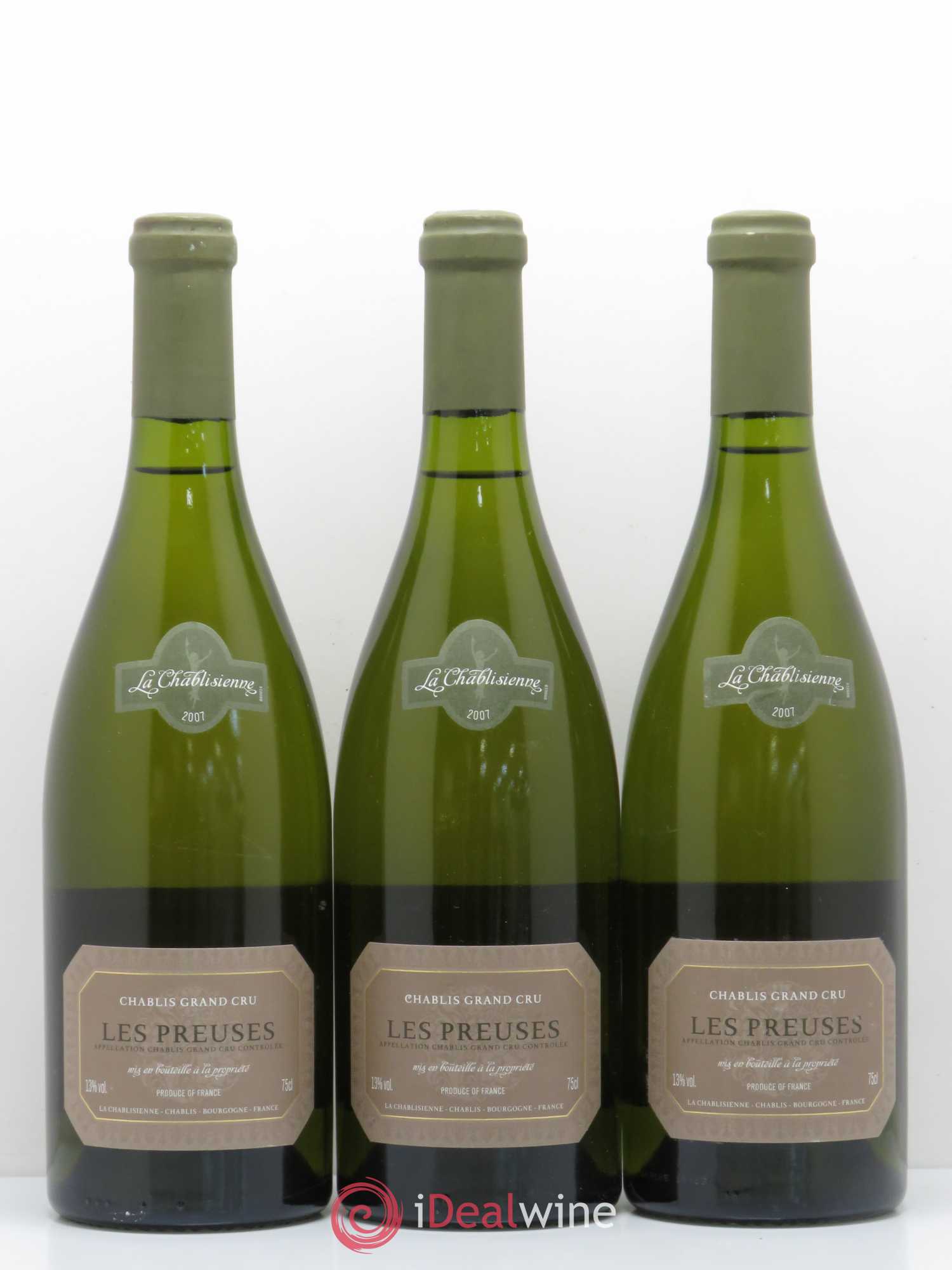 Chablis Grand Cru Les Preuses La Chablisienne 2007 - Lot de 3 bouteilles - 0