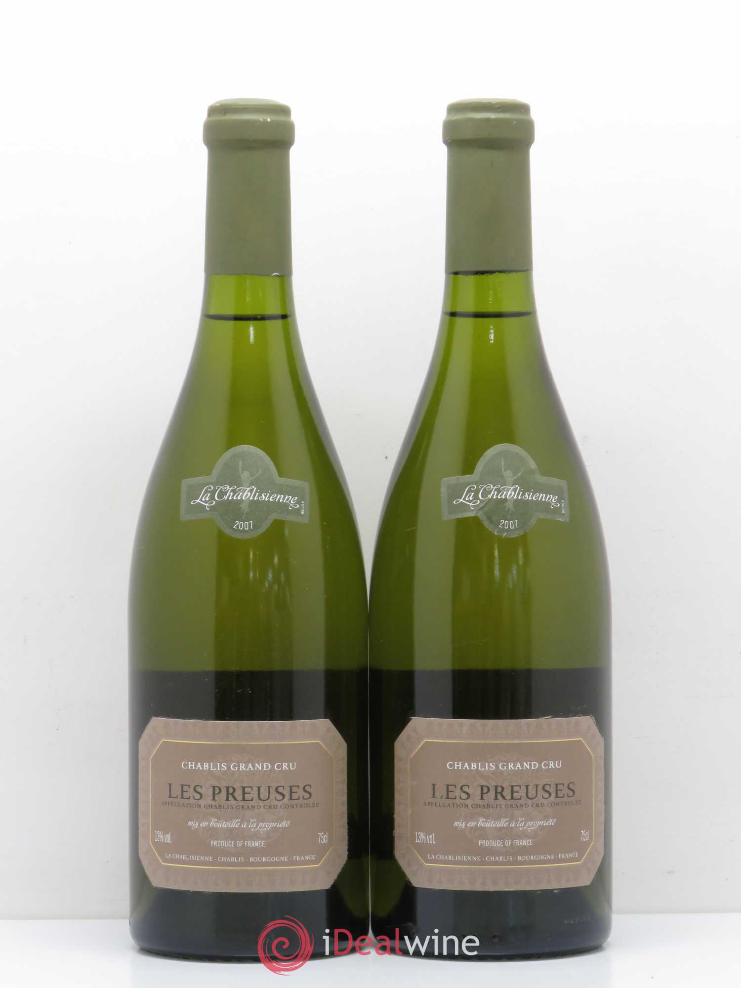 Chablis Grand Cru Les Preuses La Chablisienne 2007 - Lot de 2 bouteilles - 0