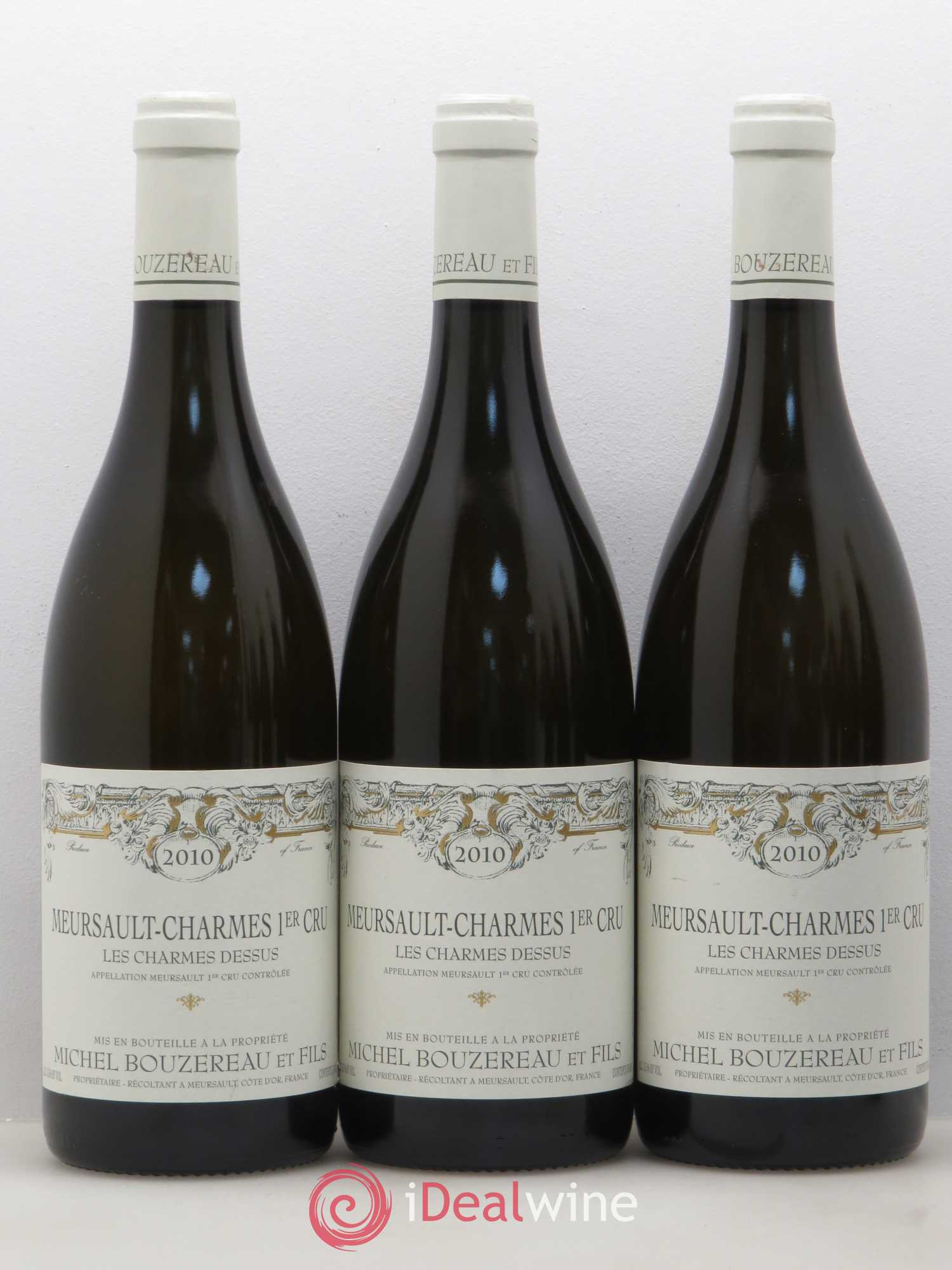 Meursault 1er Cru Charmes du Dessus Michel Bouzereau et Fils 2010 - Posten von 6 Flaschen - 1
