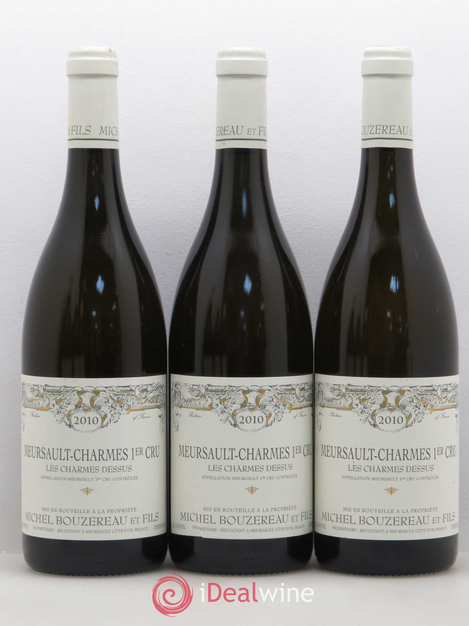 Meursault 1er Cru Charmes du Dessus Michel Bouzereau et Fils 2010 - Posten von 6 Flaschen - 2