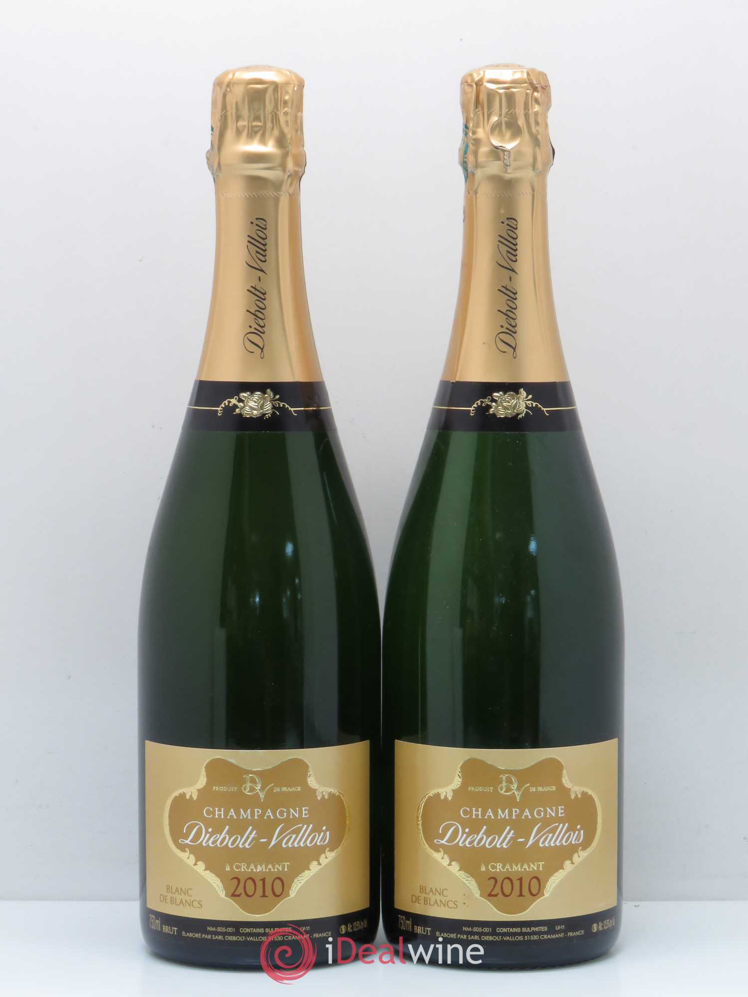 Champagne Diebolt Vallois Blanc de Blancs 2010 - Posten von 2 Flaschen - 0