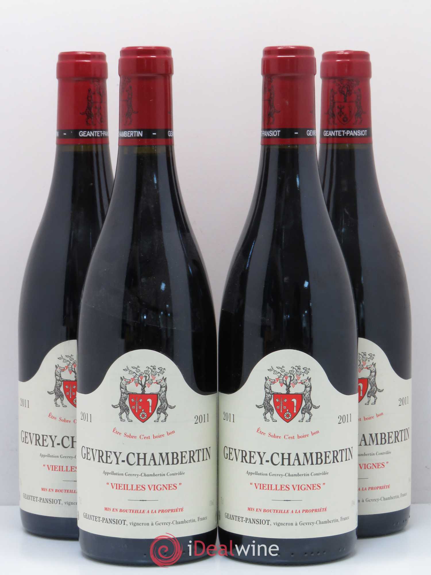 Gevrey-Chambertin Vieilles vignes Geantet-Pansiot 2011 - Lot de 4 bouteilles - 0