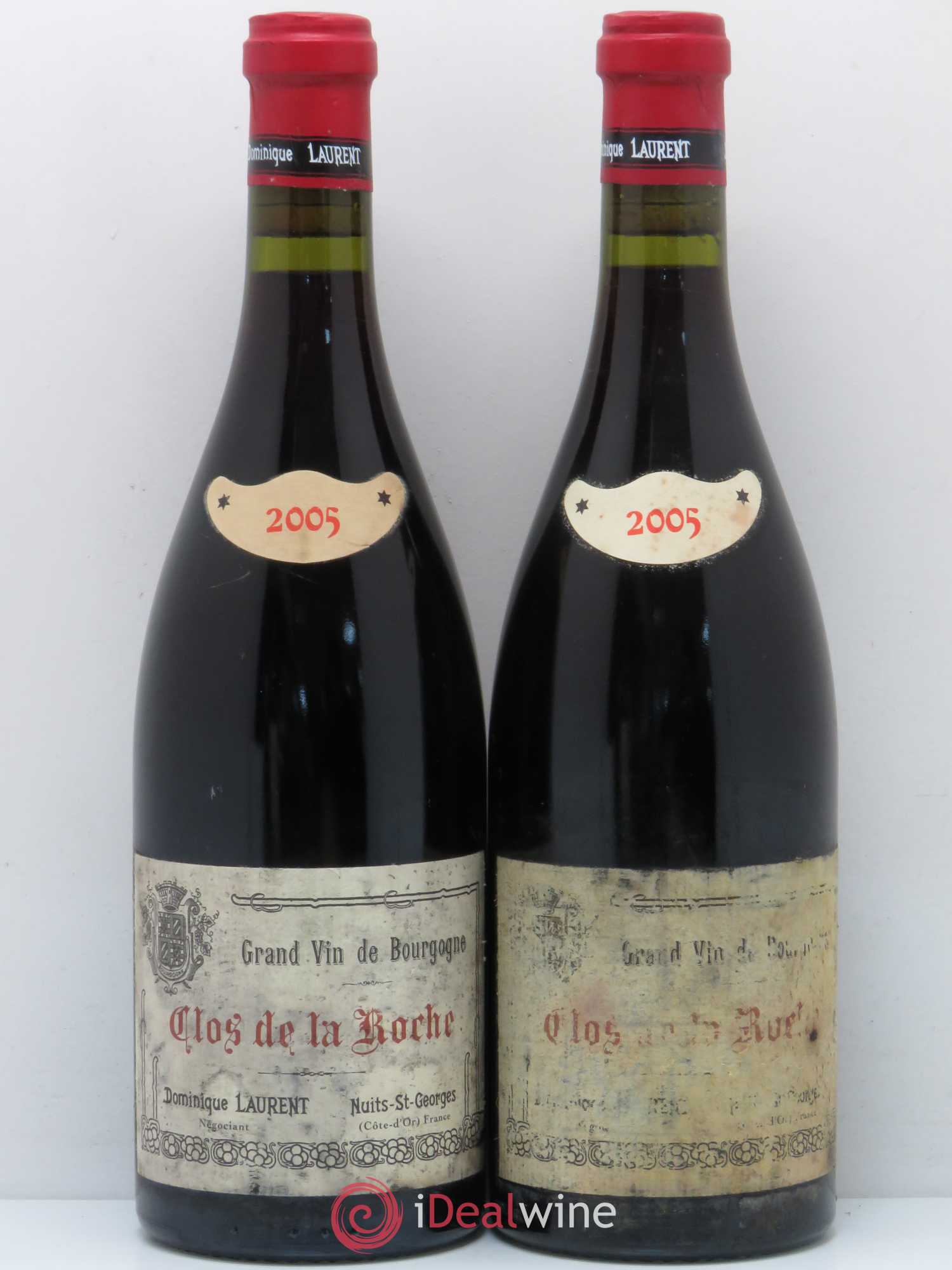 Clos de la Roche Grand Cru Vieilles vignes Intra-muros Dominique Laurent 2005 - Lot de 2 bouteilles - 0