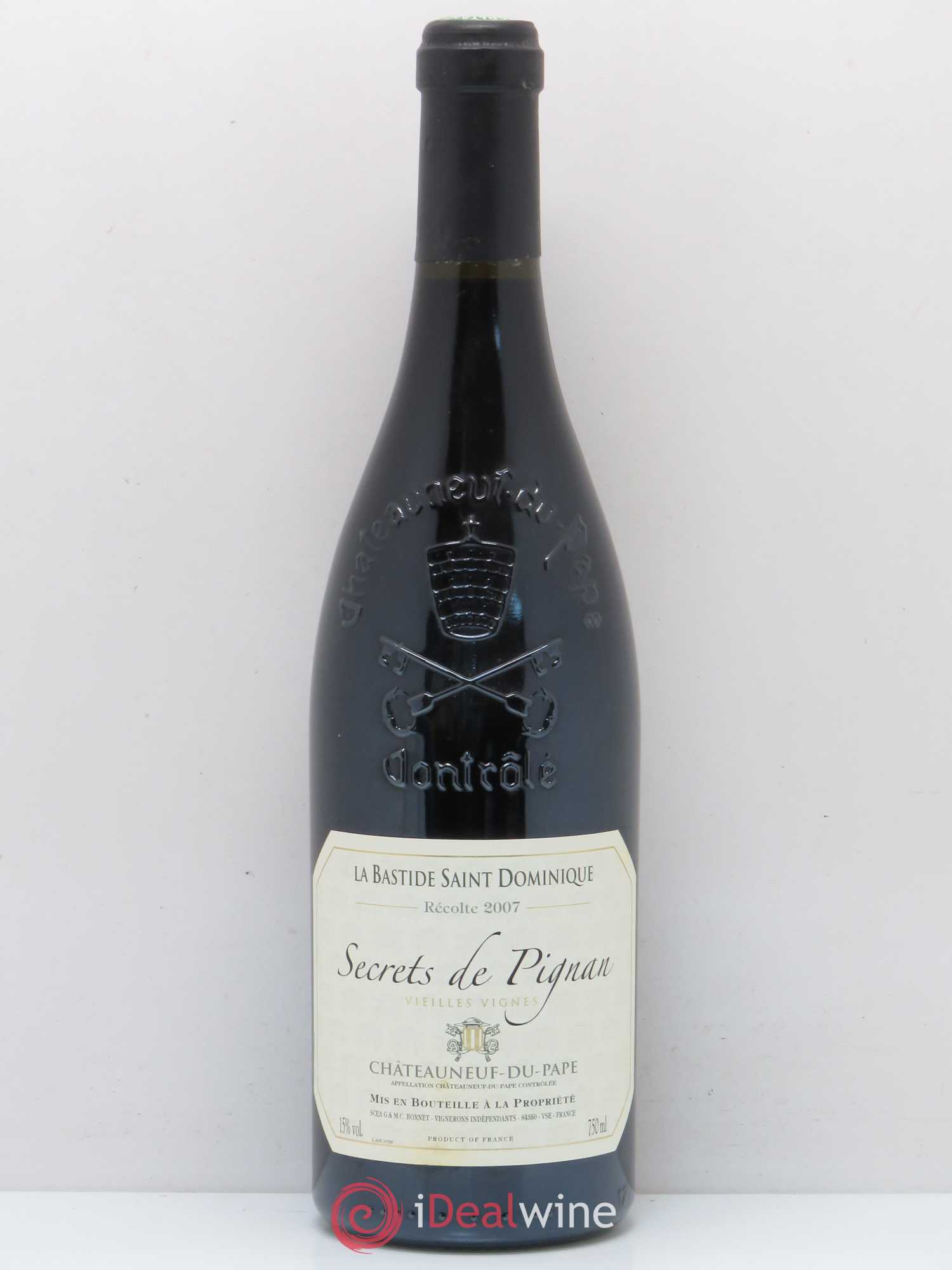 Châteauneuf-du-Pape Les Secrets de Pignan Bastide Saint Dominique 2007 - Posten von 1 Flasche - 0