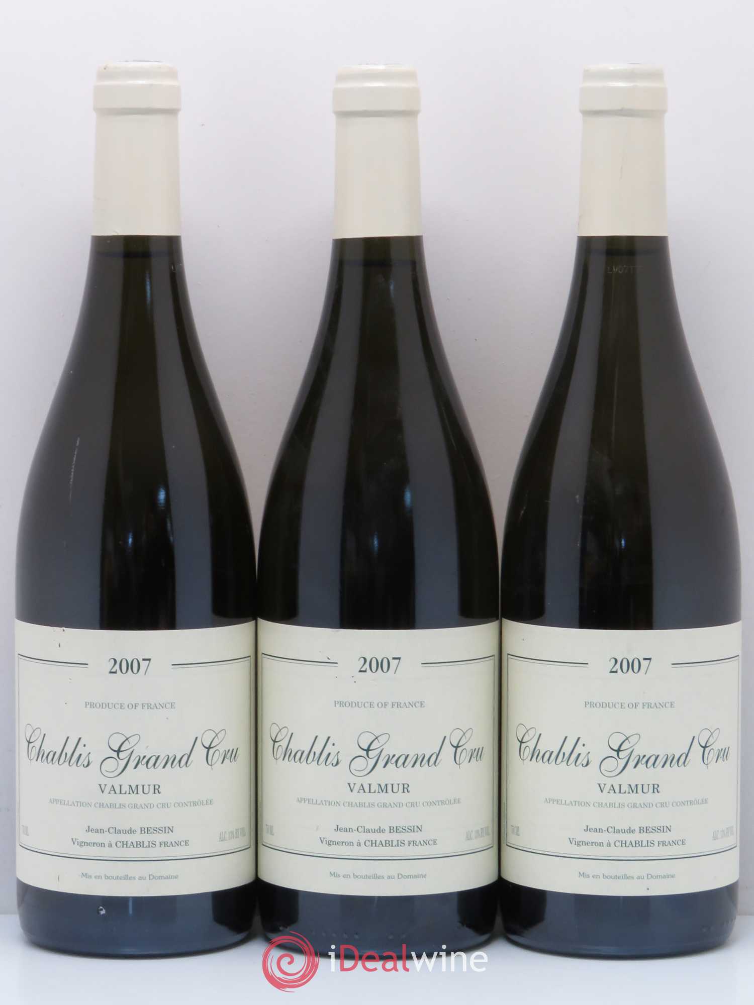 Chablis Grand Cru Valmur Bessin 2007 - Posten von 3 Flaschen - 0