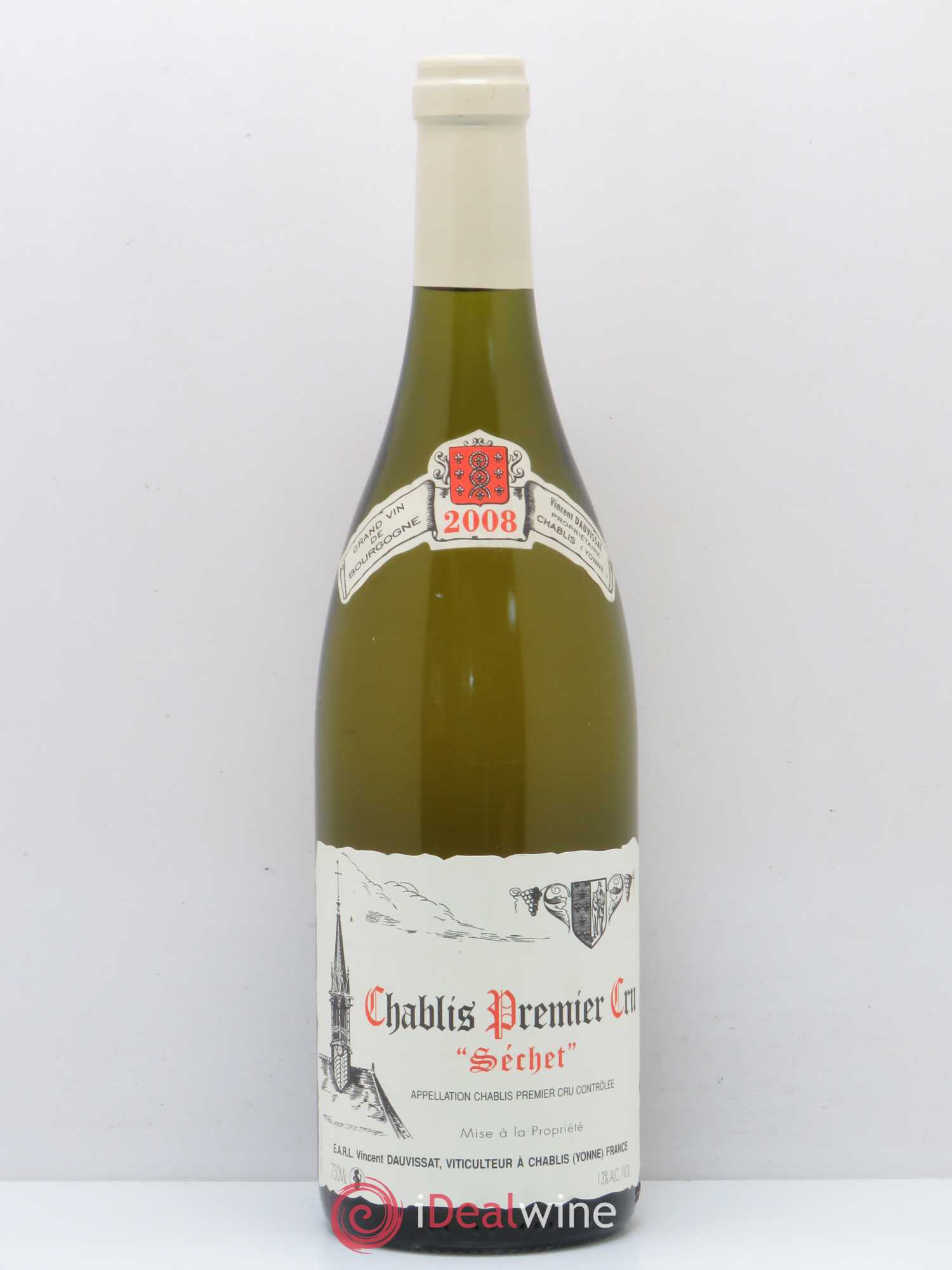 Chablis 1er Cru Séchet Vincent Dauvissat (Domaine) 2008 - Lot de 1 bouteille - 0