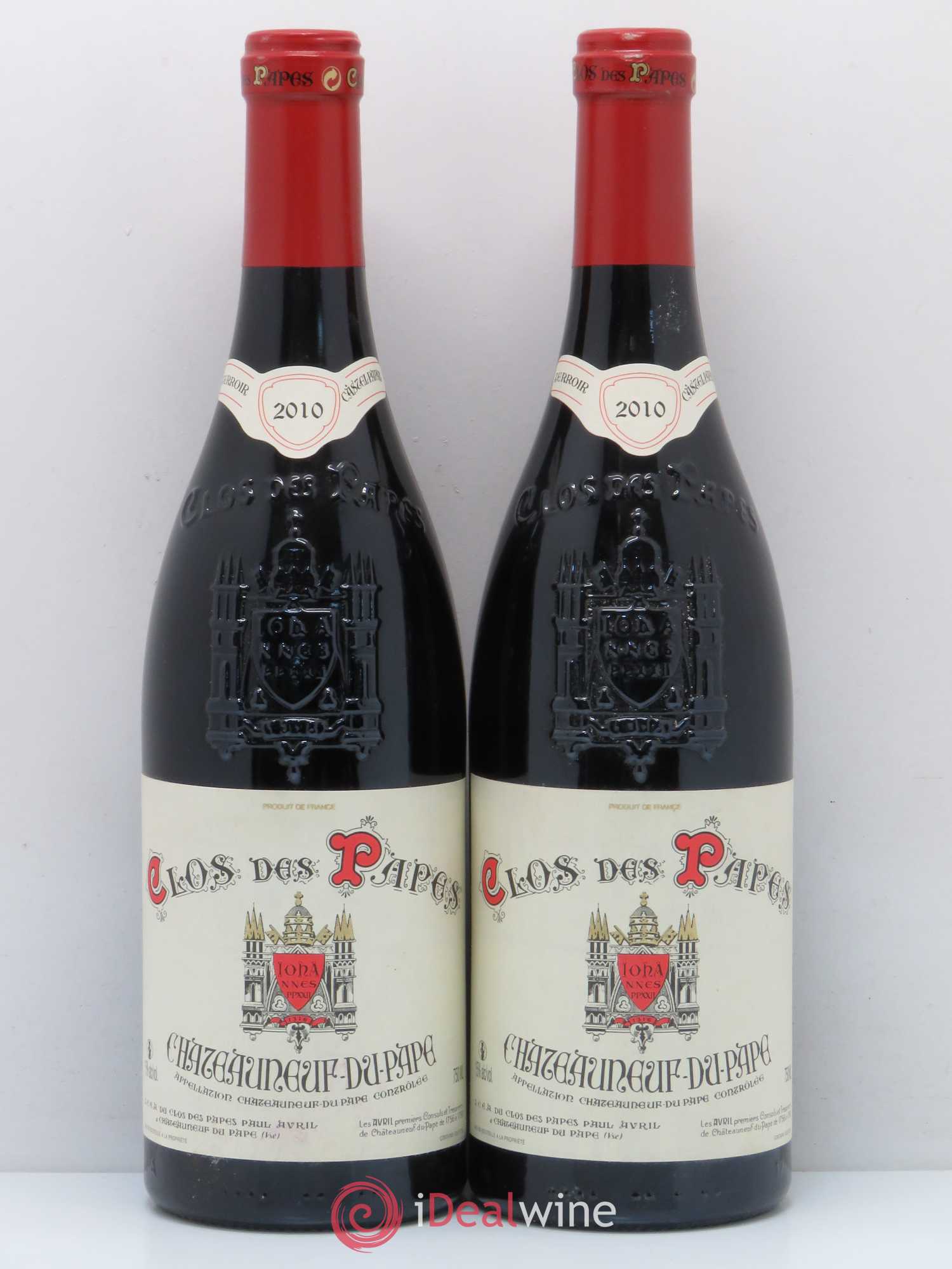 Châteauneuf-du-Pape Clos des Papes - Paul Avril 2010 - Lot de 2 bouteilles - 0