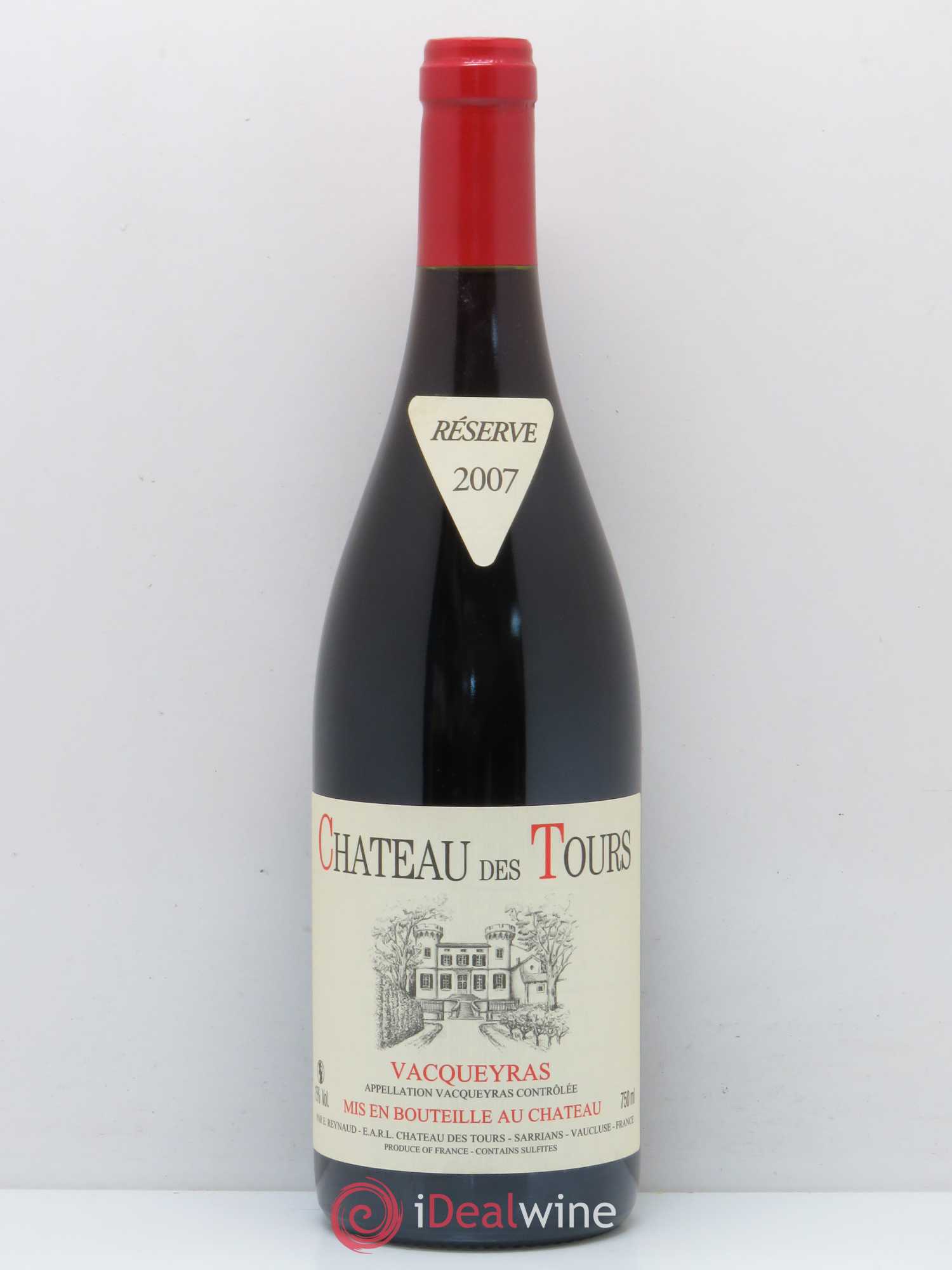 Vacqueyras Château des Tours Emmanuel Reynaud 2007 - Lot de 1 bouteille - 0