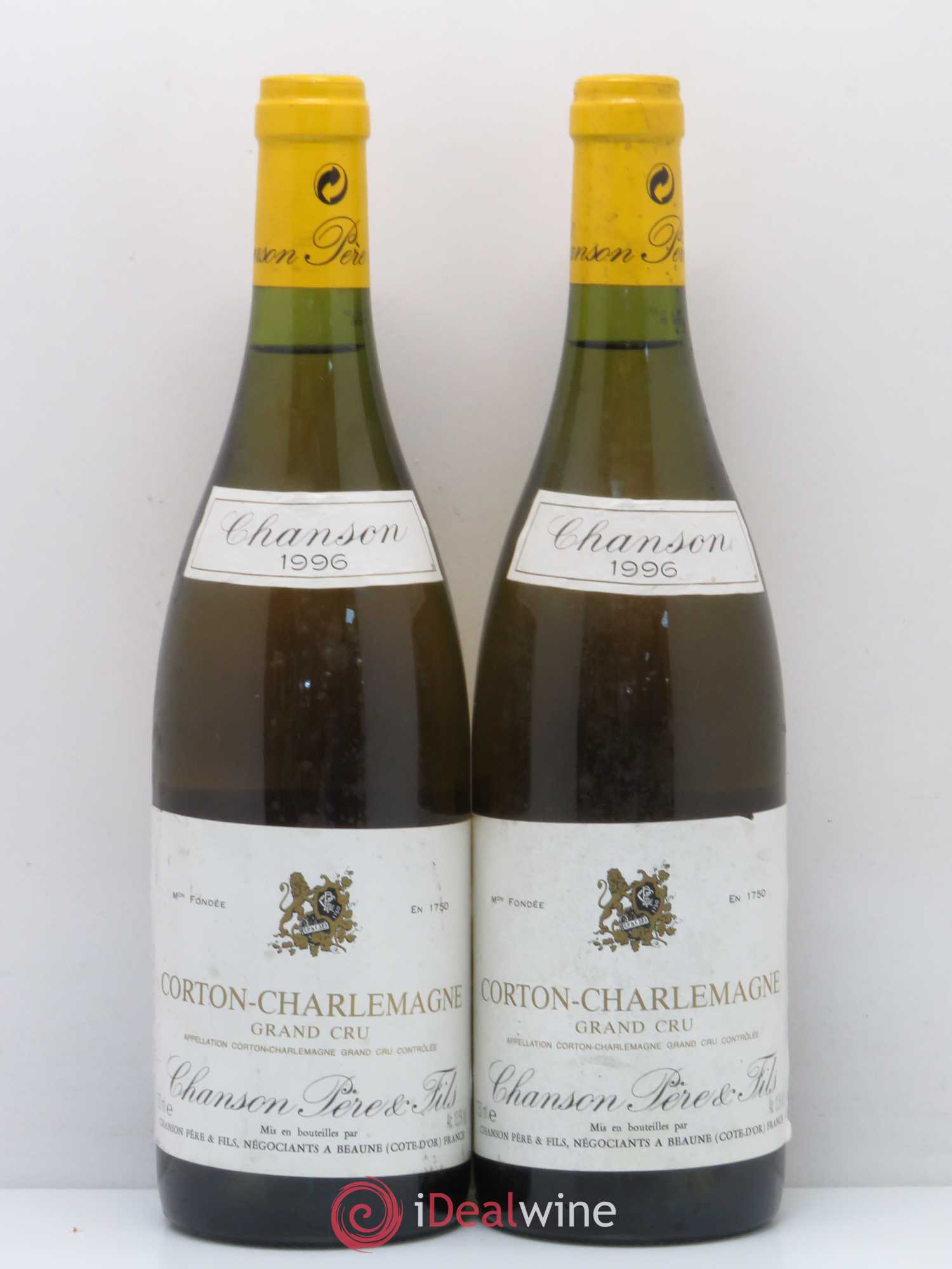 Corton-Charlemagne Grand Cru Chanson 1996 - Lot de 2 bouteilles - 0
