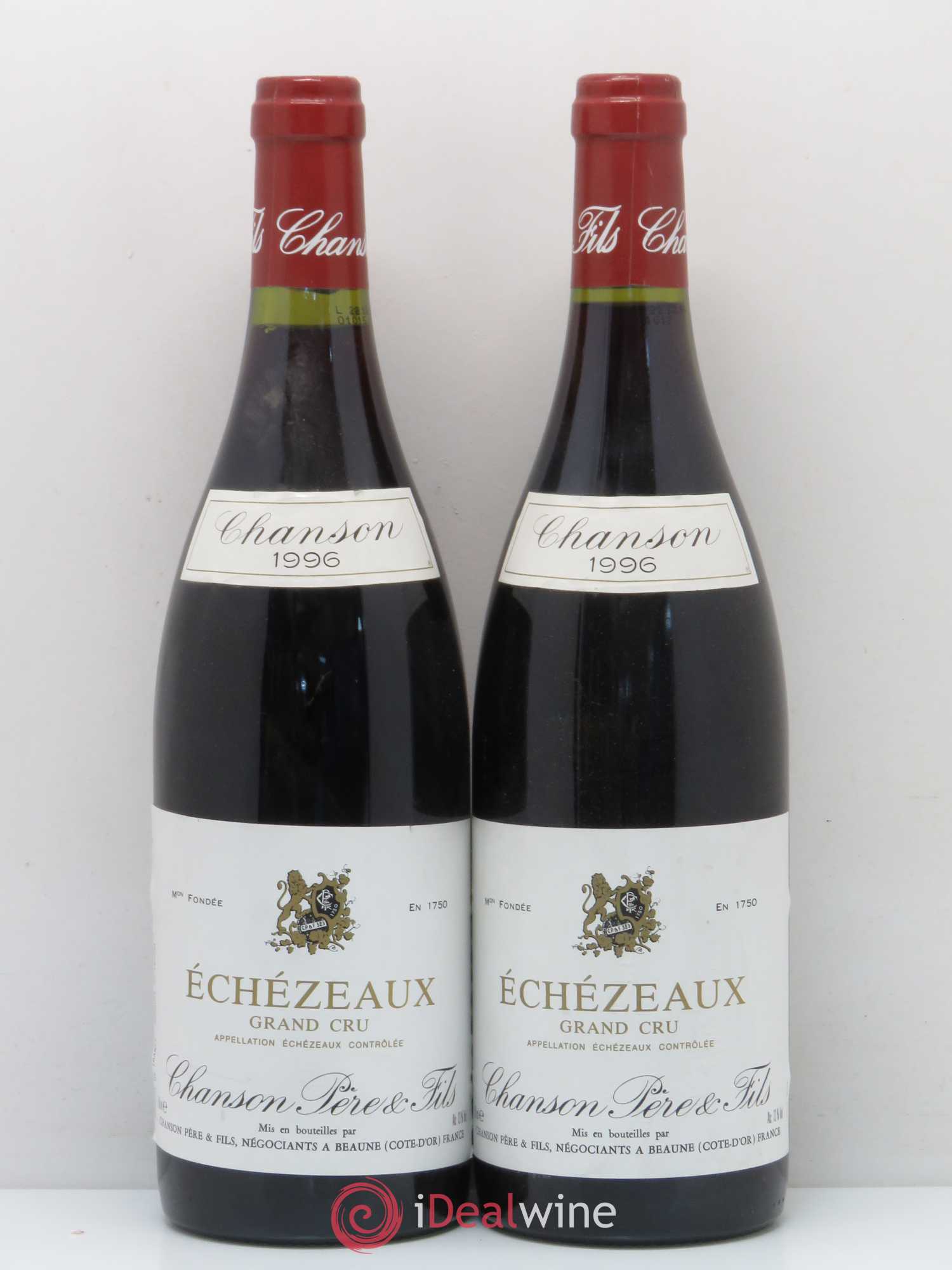 Echezeaux Grand Cru Chanson 1996 - Lot de 2 bouteilles - 0