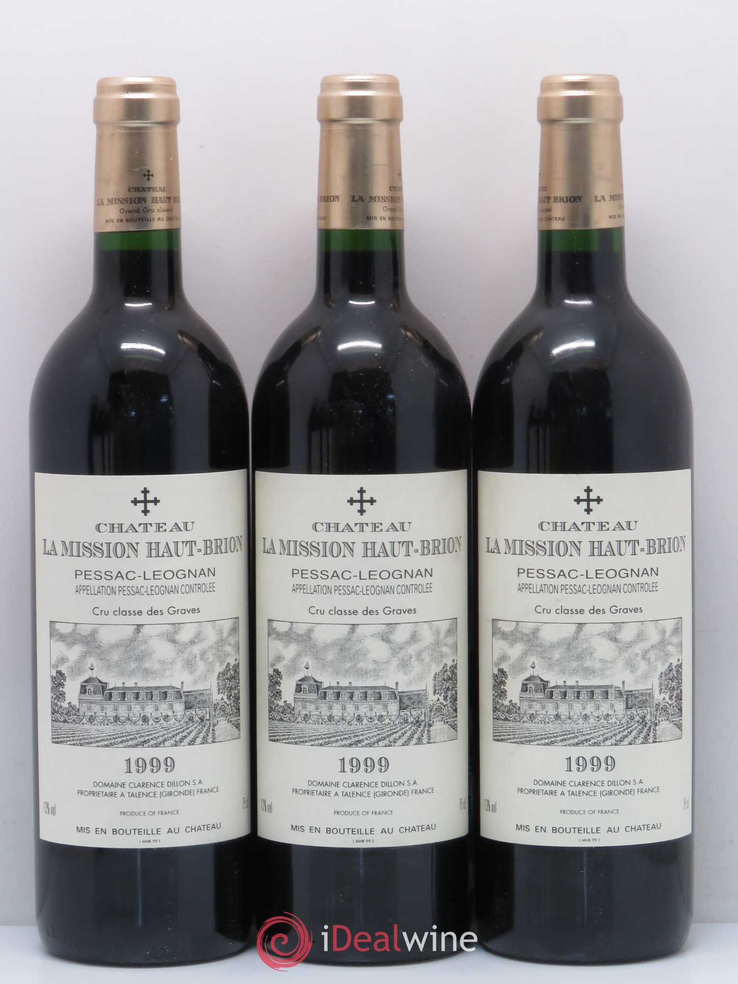 Château la Mission Haut-Brion Cru Classé de Graves 1999 - Lot de 6 bouteilles - 1