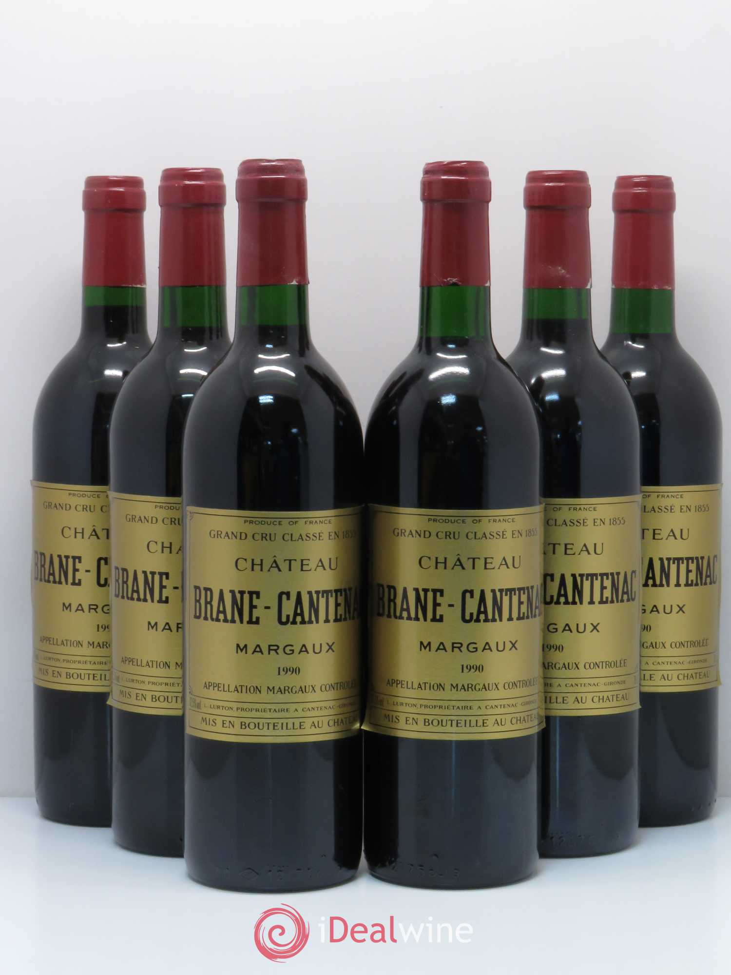 Château Brane Cantenac 2ème Grand Cru Classé 1990 - Lot de 6 bouteilles - 0