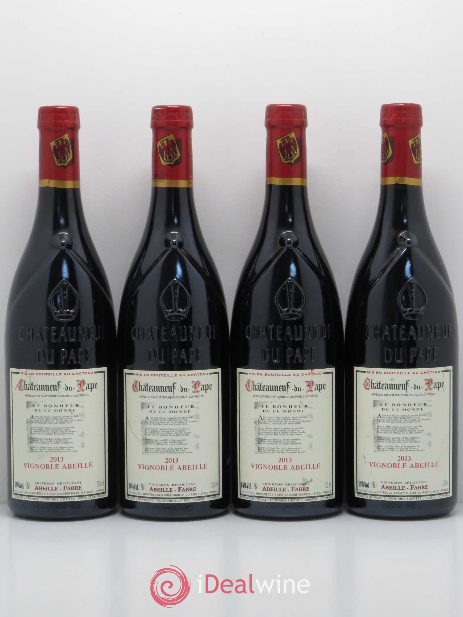 Châteauneuf-du-Pape Vignoble Abeille 2013 - Lot de 4 bouteilles - 0