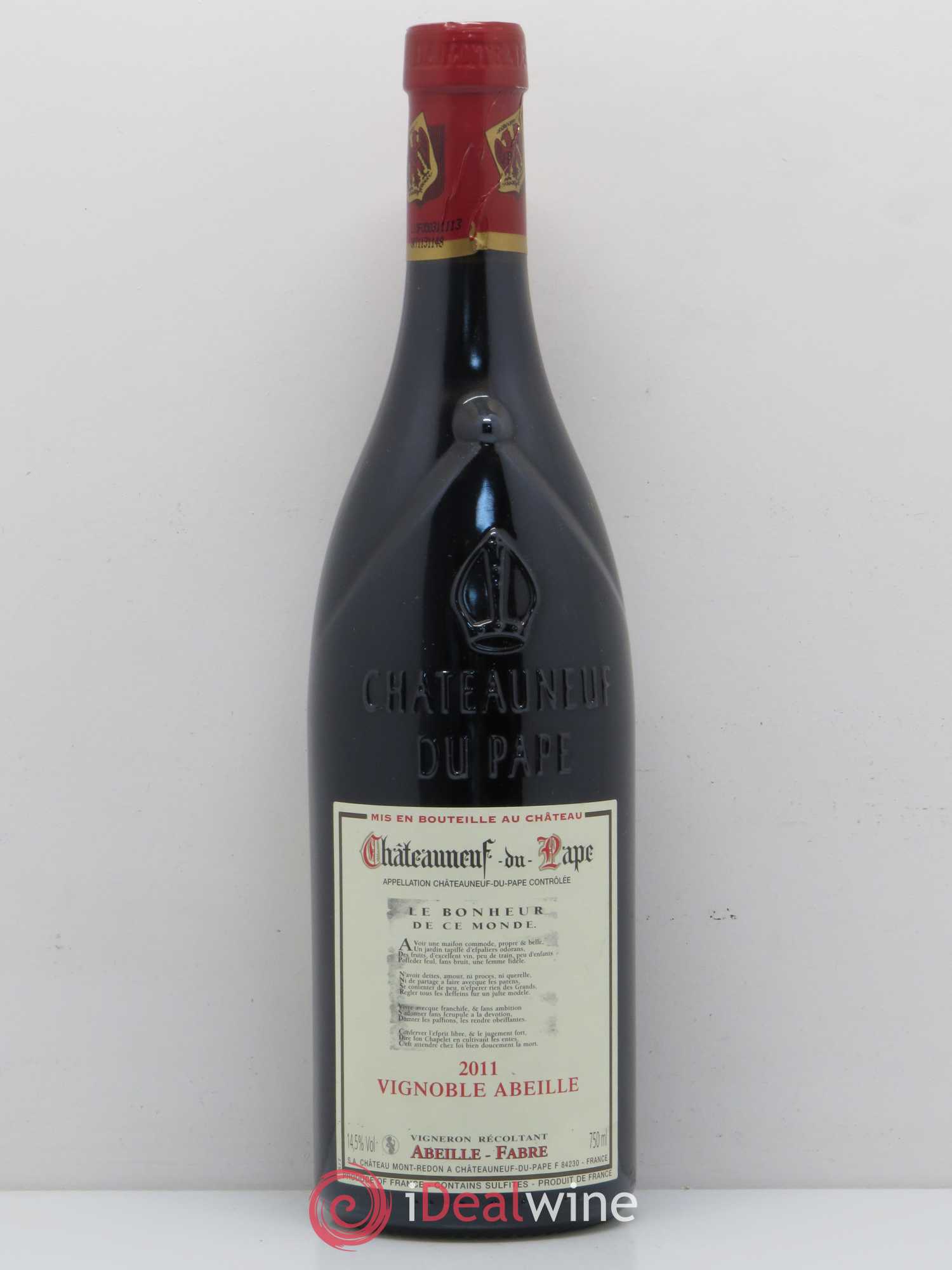 Châteauneuf-du-Pape Vignoble Abeille 2011 - Posten von 1 Flasche - 0