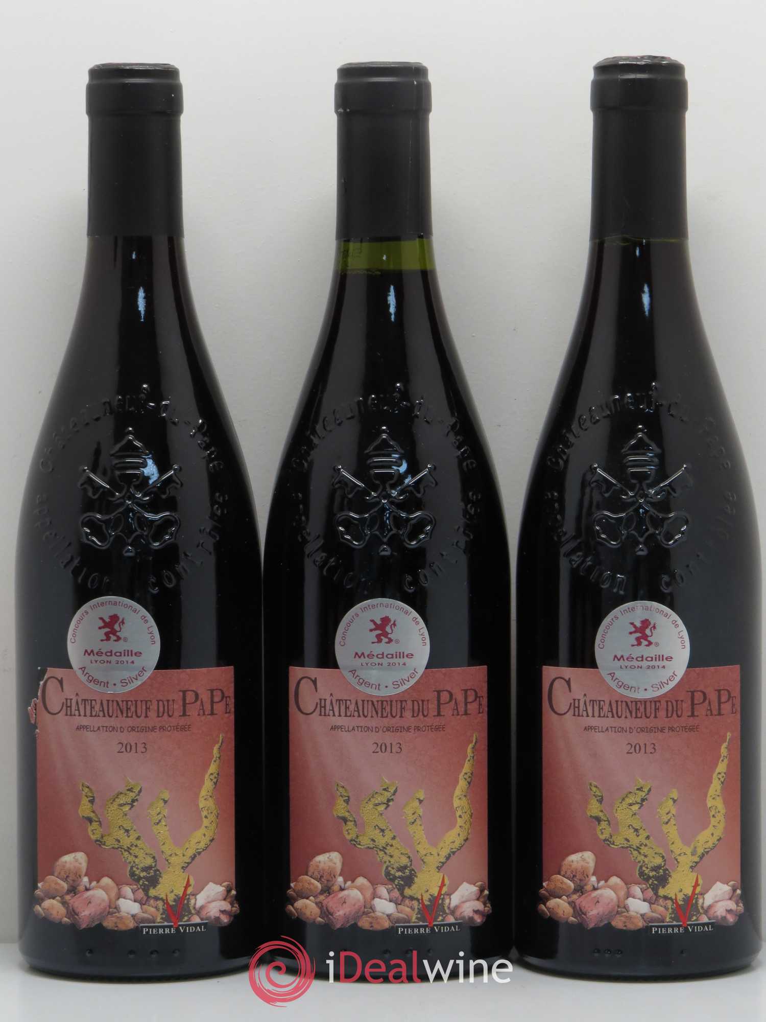 Châteauneuf-du-Pape Pierre Vidal (sans prix de réserve) 2013 - Posten von 6 Flaschen - 1