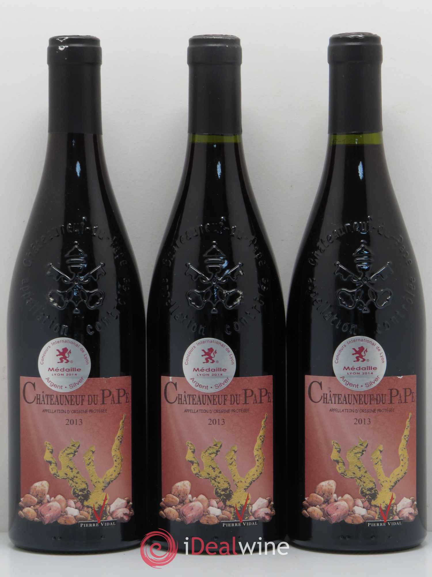 Châteauneuf-du-Pape Pierre Vidal (sans prix de réserve) 2013 - Posten von 6 Flaschen - 2