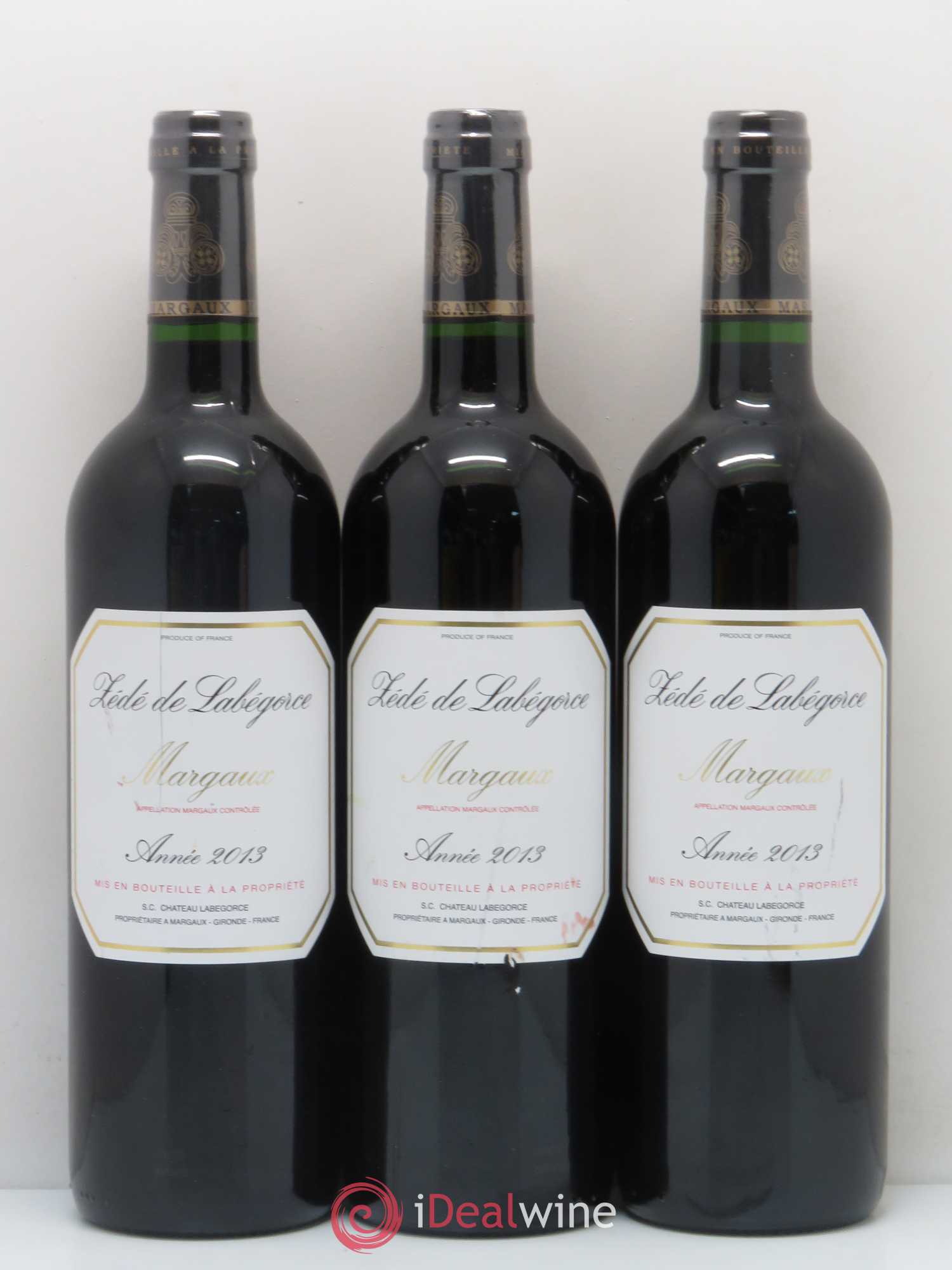 Bordeaux Zede de Labegorce 2013 - Posten von 3 Flaschen - 0
