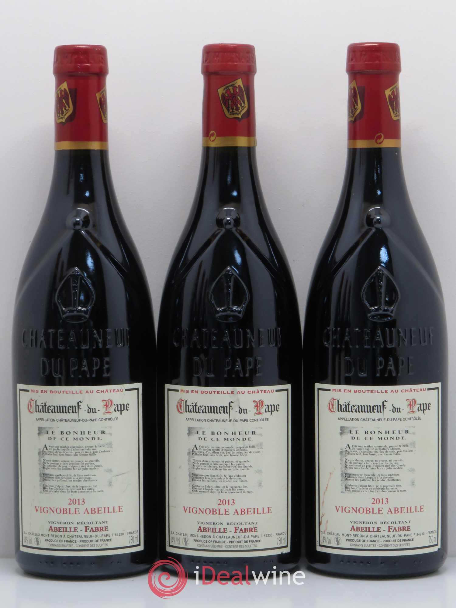 Châteauneuf-du-Pape Vignoble Abeille 2013 - Lot de 6 bouteilles - 1