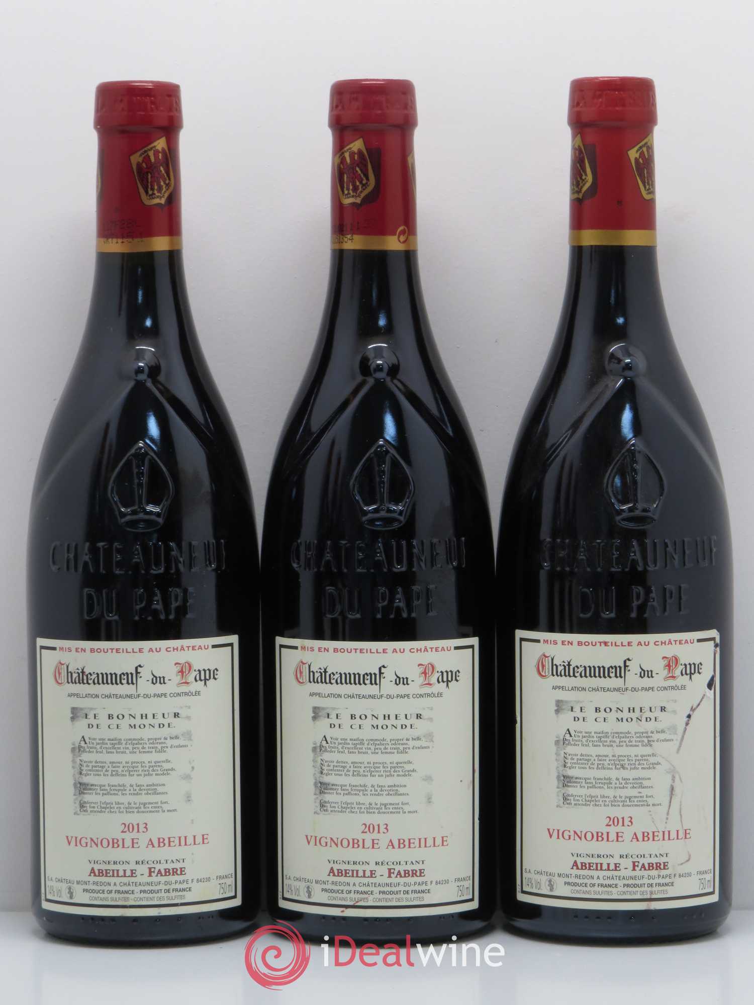 Châteauneuf-du-Pape Vignoble Abeille 2013 - Posten von 6 Flaschen - 1