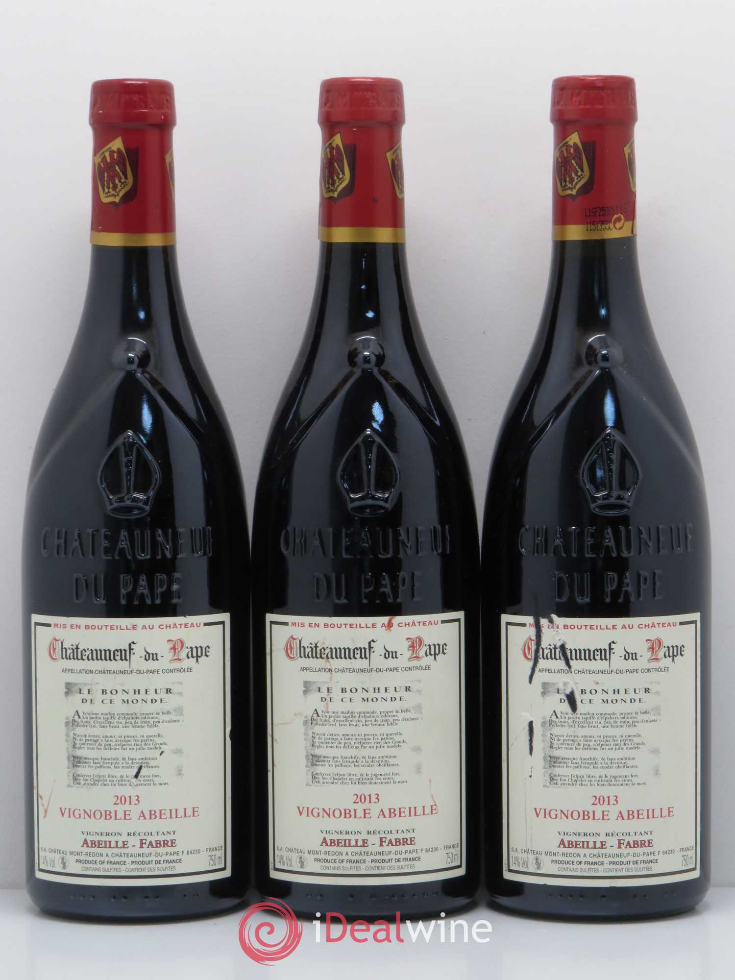 Châteauneuf-du-Pape Vignoble Abeille 2013 - Posten von 6 Flaschen - 2