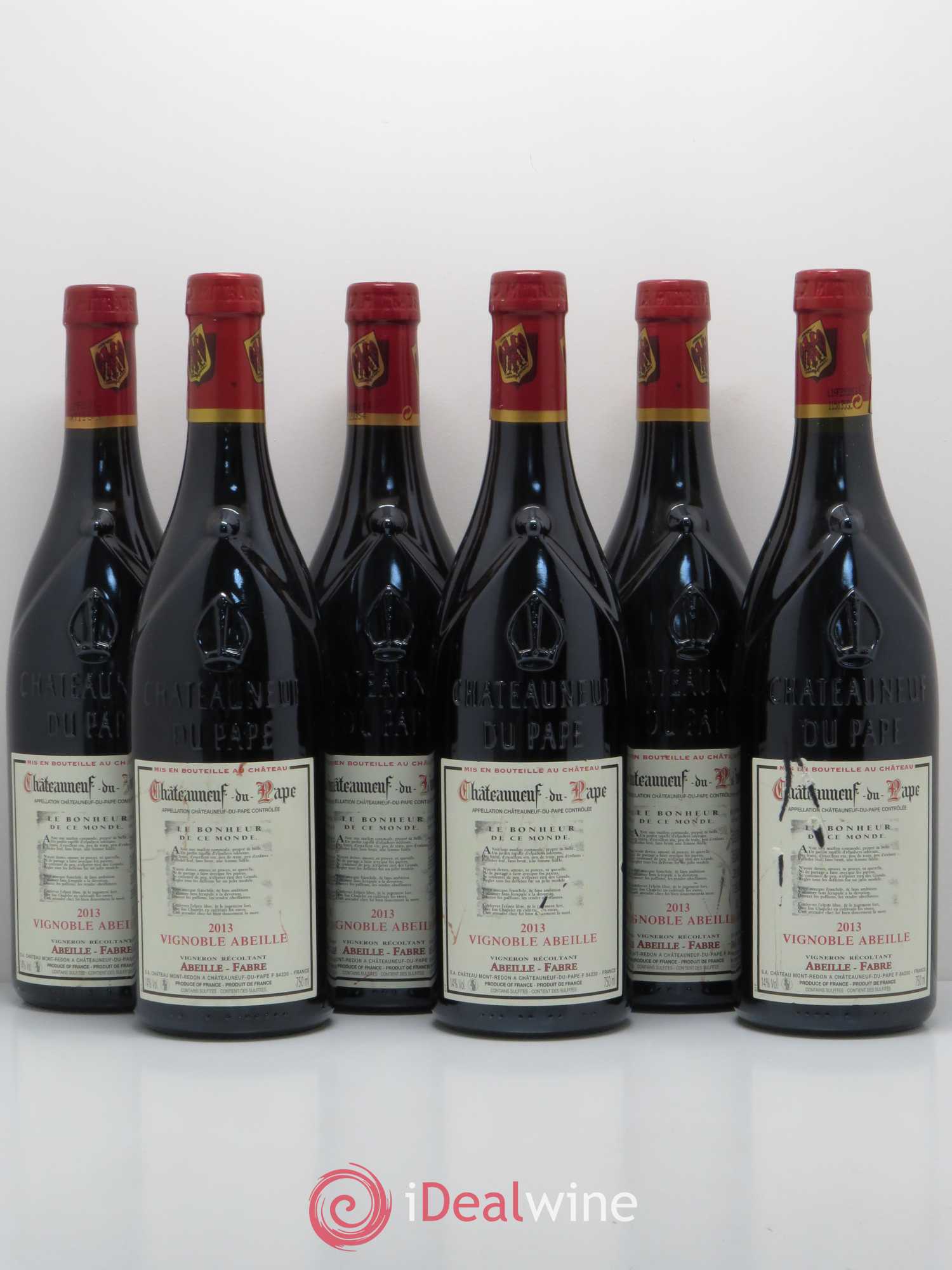 Châteauneuf-du-Pape Vignoble Abeille 2013 - Posten von 6 Flaschen - 0