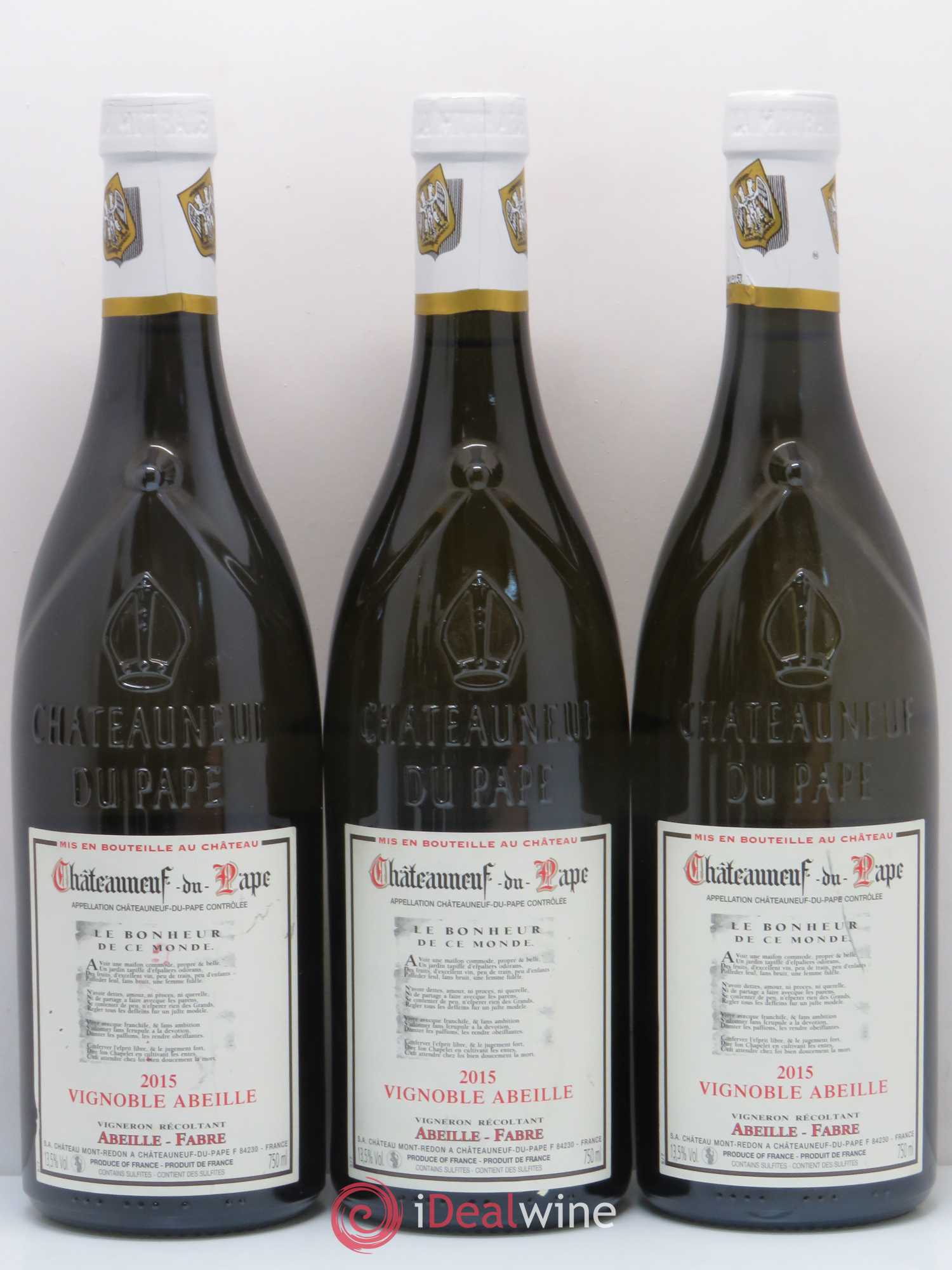 Châteauneuf-du-Pape Vignoble Abeille 2015 - Lot of 6 bottles - 1
