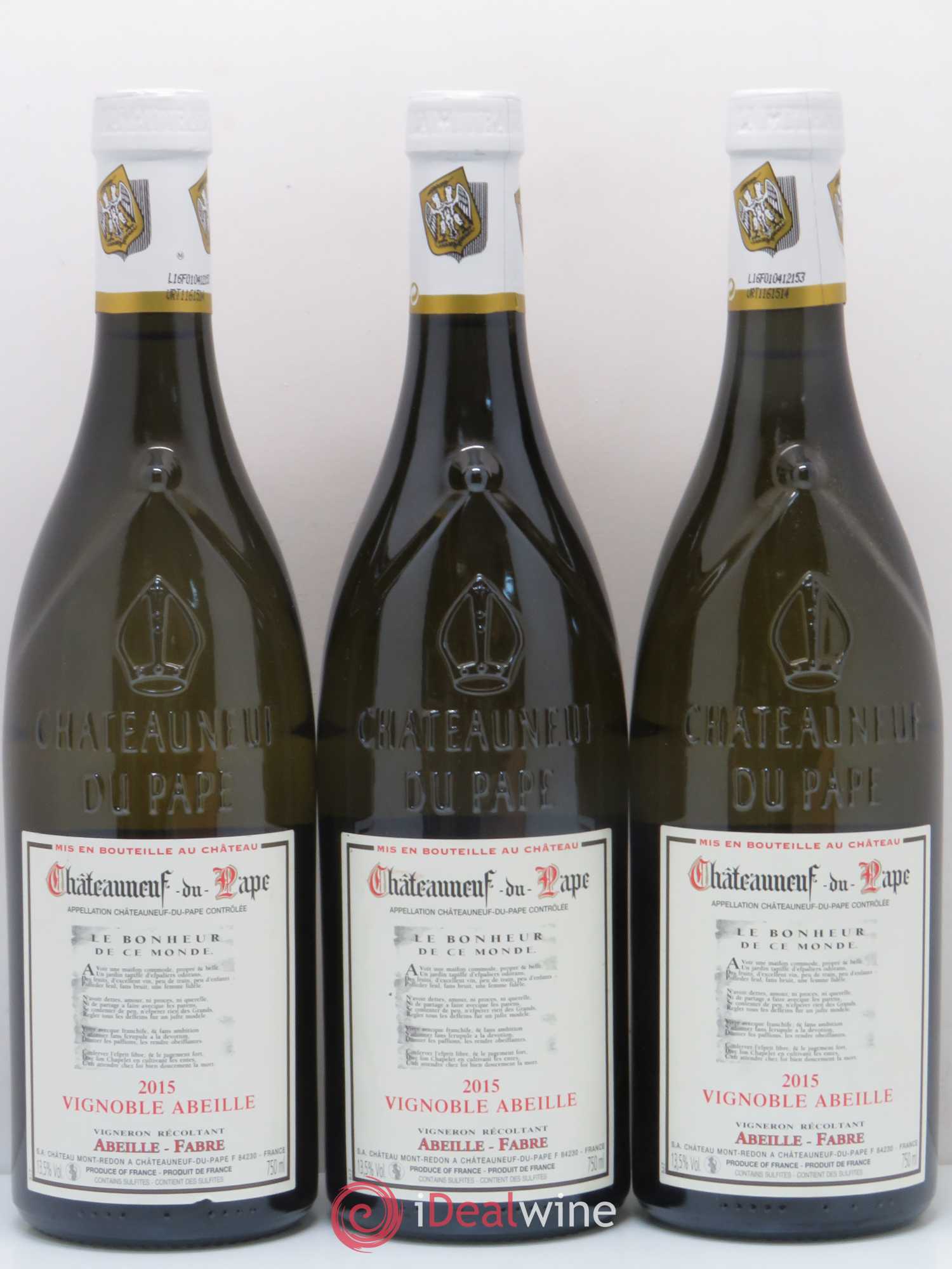 Châteauneuf-du-Pape Vignoble Abeille 2015 - Lot of 6 bottles - 2