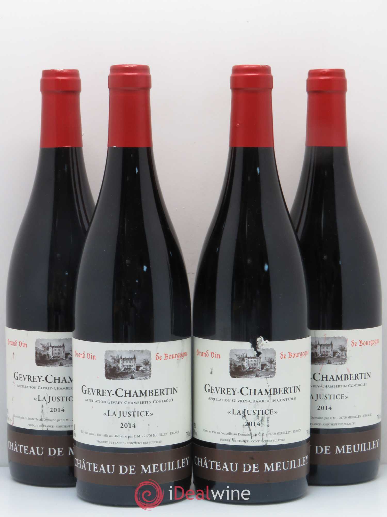 Gevrey-Chambertin La Justice Château De Meuilley 2014 - Lot de 4 bouteilles - 0
