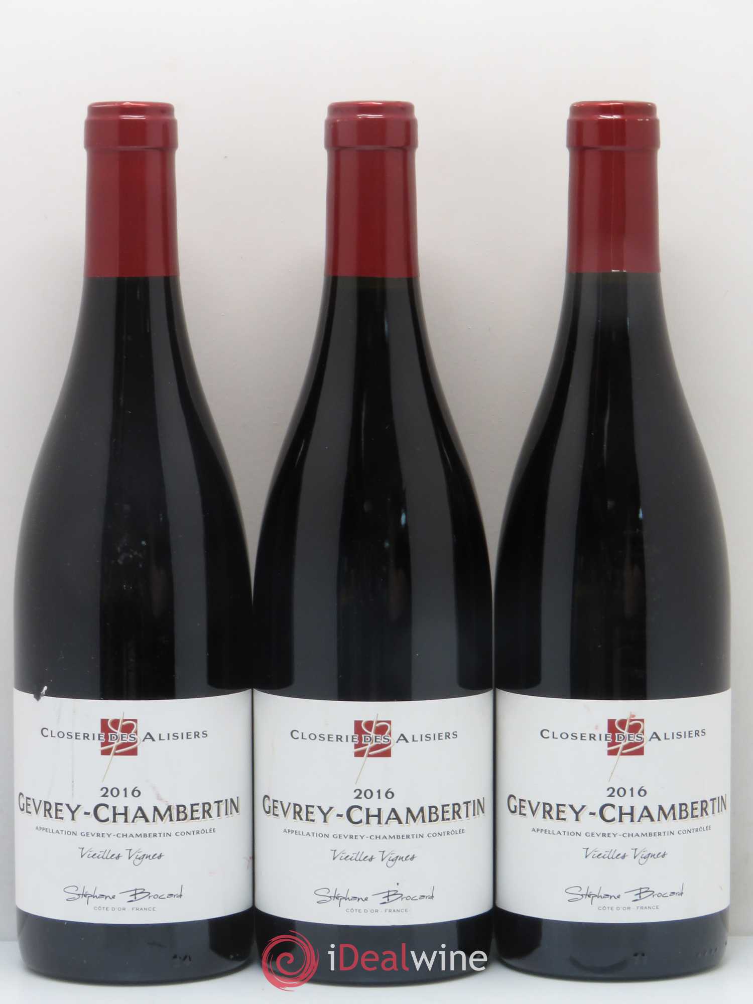 Gevrey-Chambertin Vieilles Vignes Closerie Des Alisiers Stéphane Brocard 2016 - Posten von 3 Flaschen - 0