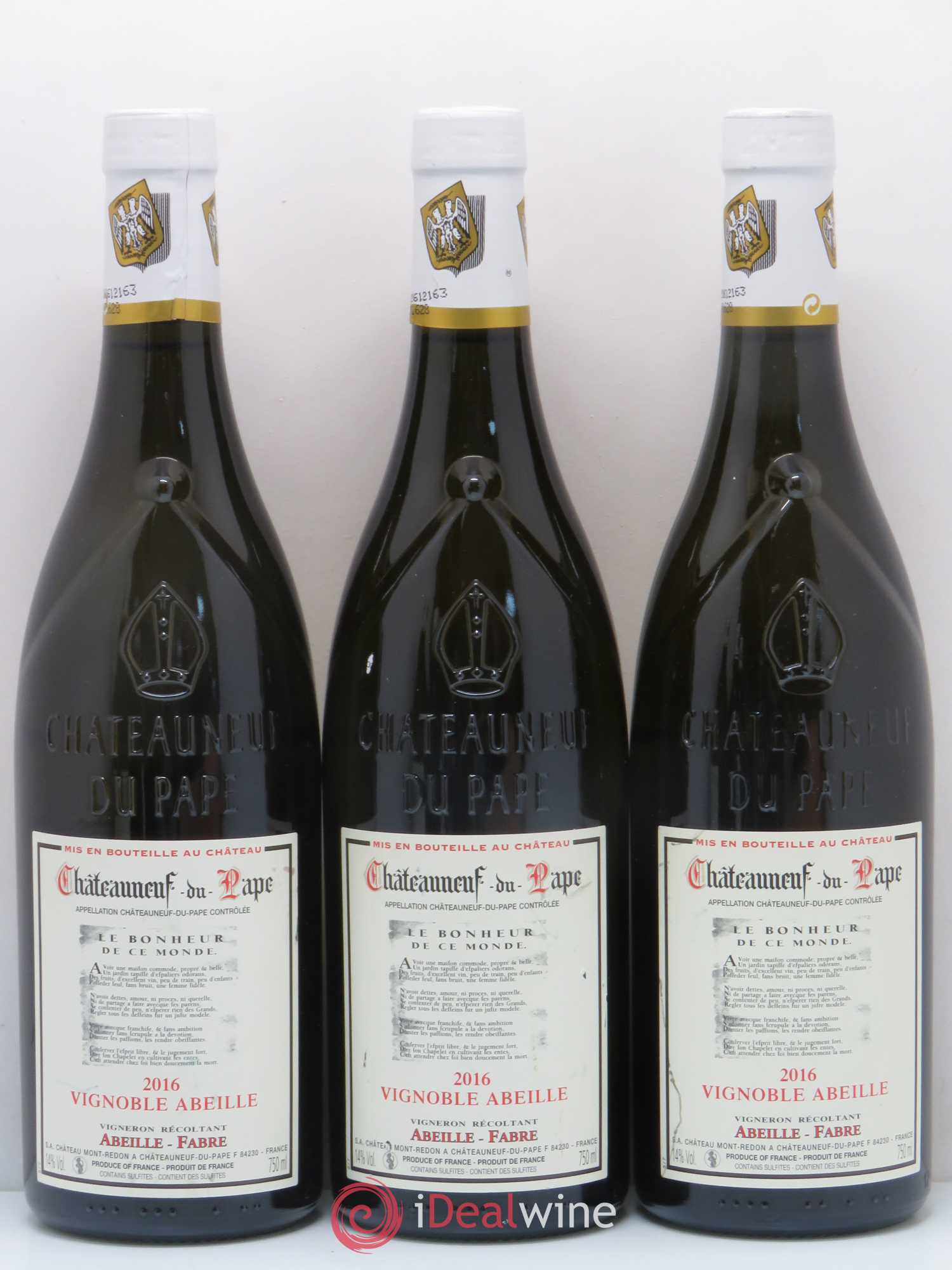 Châteauneuf-du-Pape Vignoble Abeille 2016 - Lot de 6 bouteilles - 1