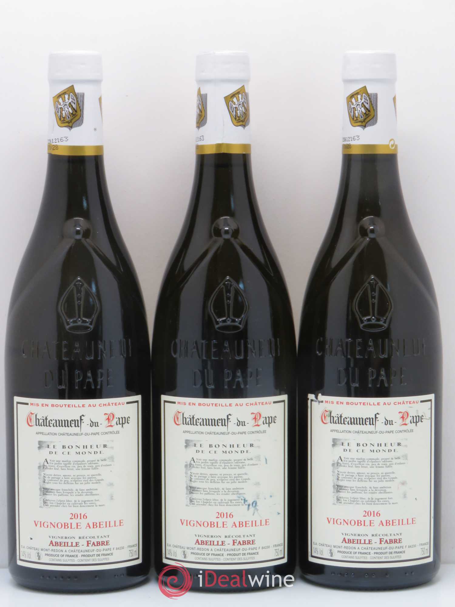 Châteauneuf-du-Pape Vignoble Abeille 2016 - Lot de 6 bouteilles - 2