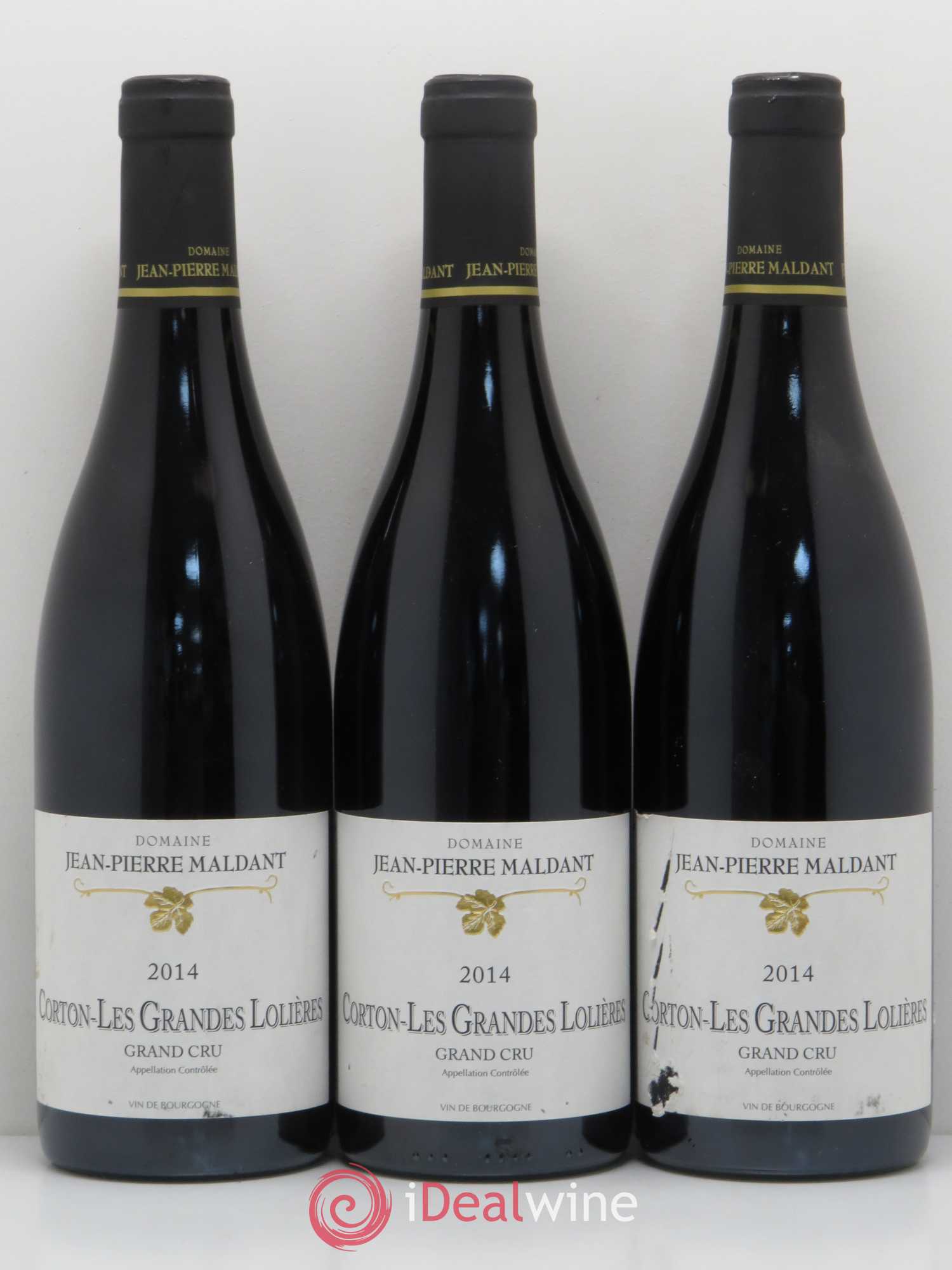 Corton Grand Cru Les Grandes Lolieres Domaine Jean Pierre Maldant (sans prix de réserve) 2014 - Posten von 3 Flaschen - 0