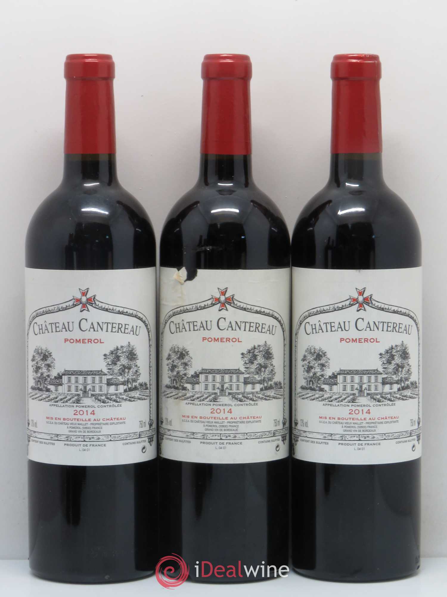 Pomerol Château Cantereau (sans prix de réserve) 2014 - Lot de 6 bouteilles - 1