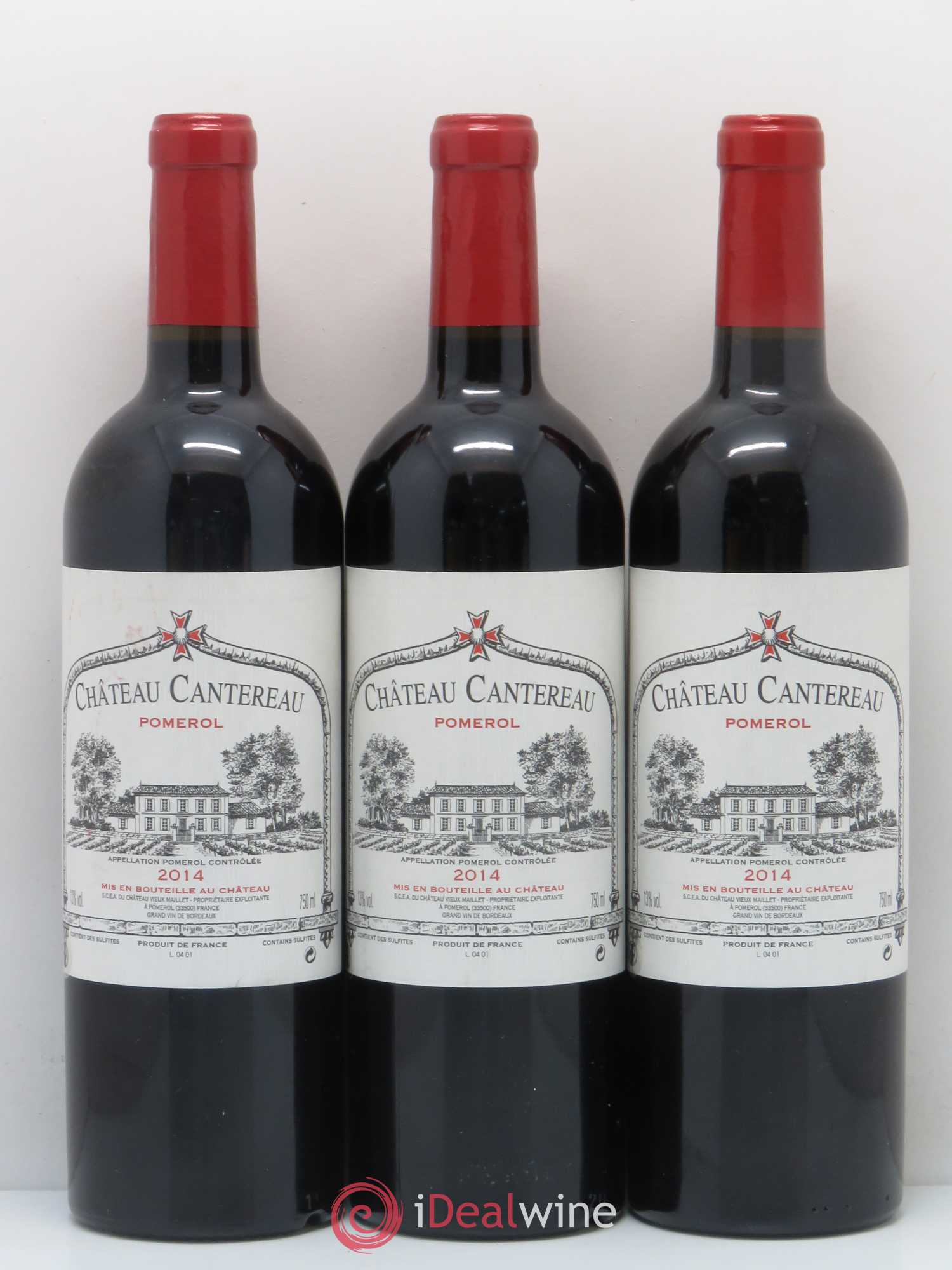 Pomerol Château Cantereau (sans prix de réserve) 2014 - Lot de 6 bouteilles - 2